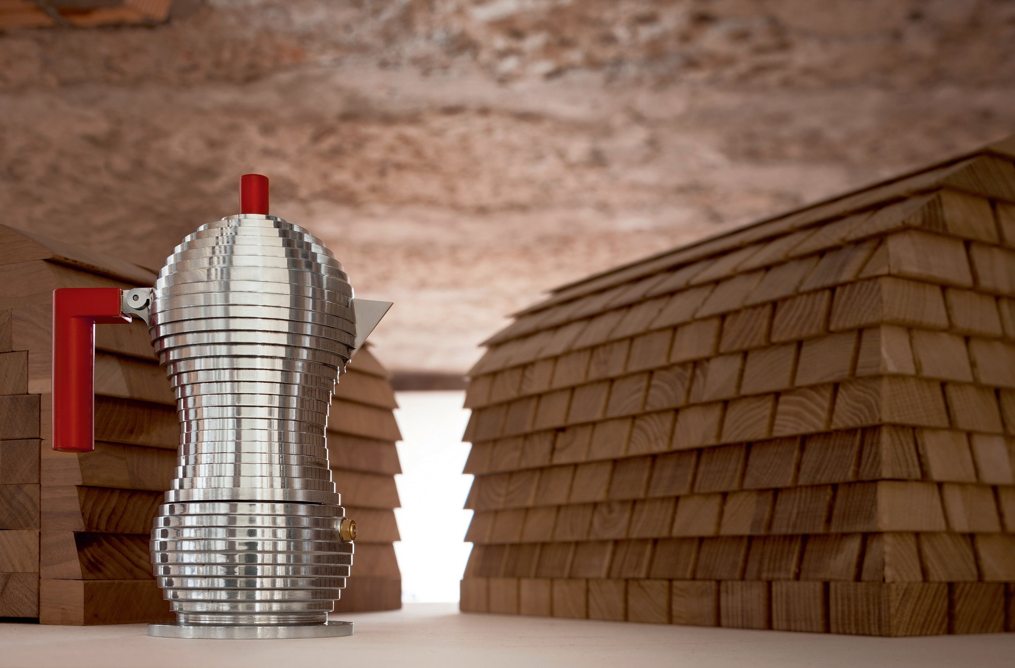 Indukčná kávovar PULCINA strieborný s červenou