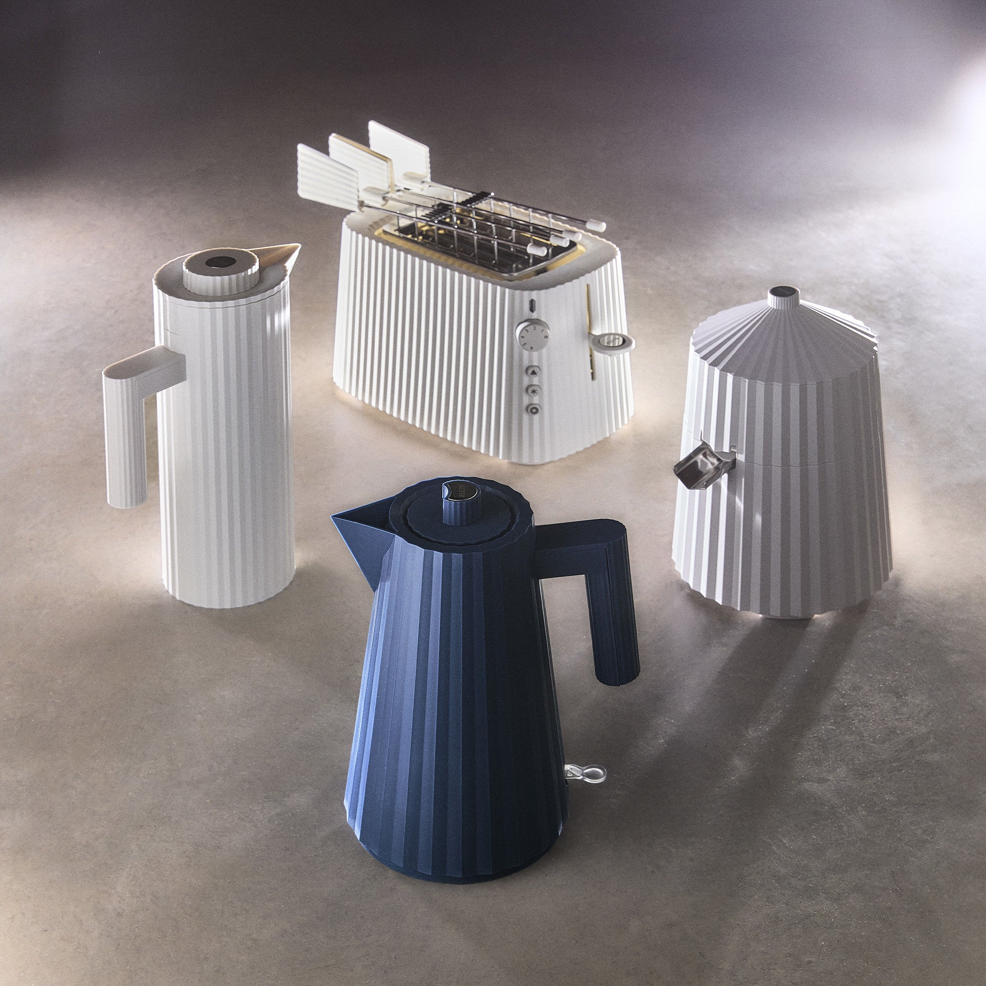 PLISSÉ Electric Kettle Blue