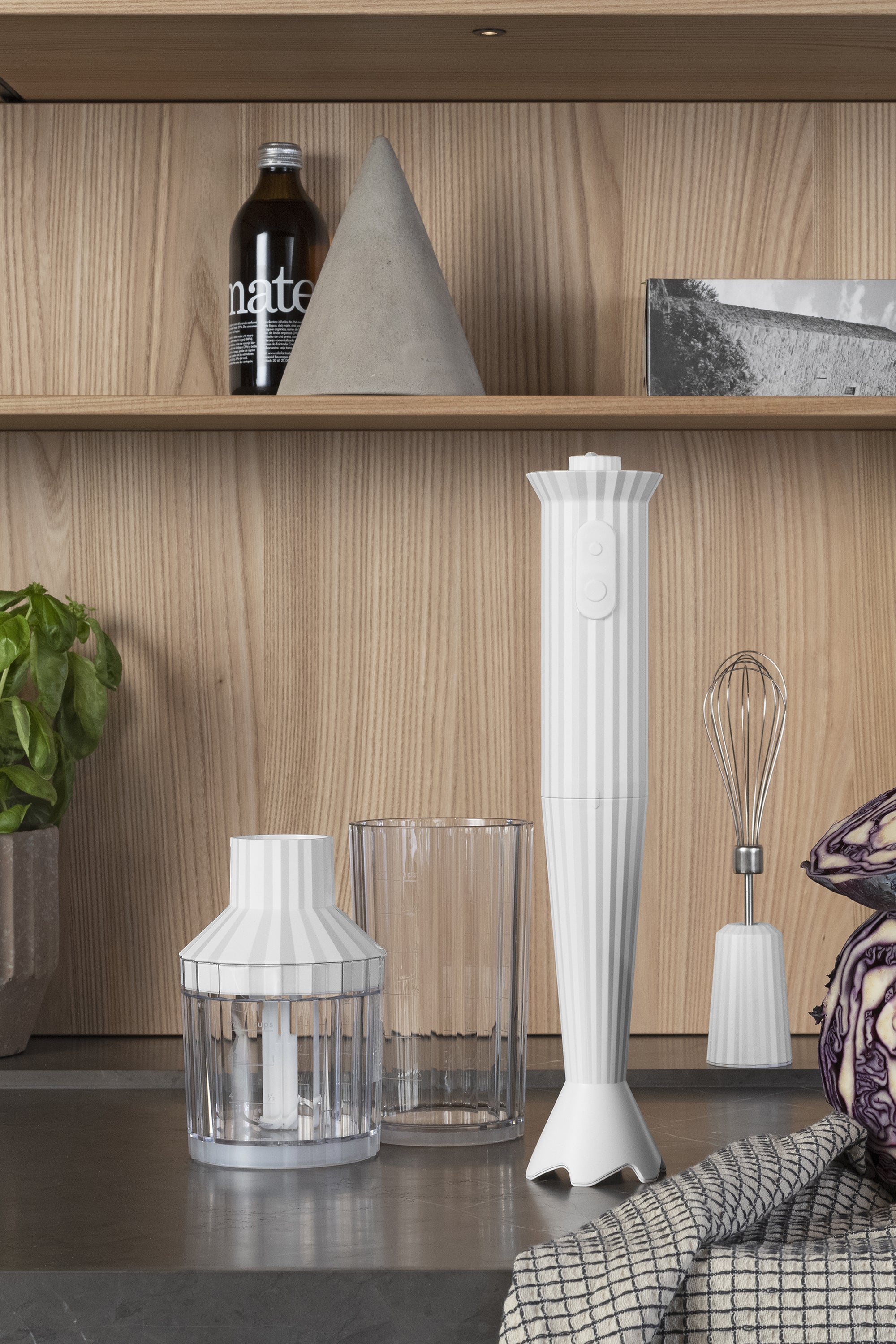 Súprava s ručným mixérom PLISSÉ biela