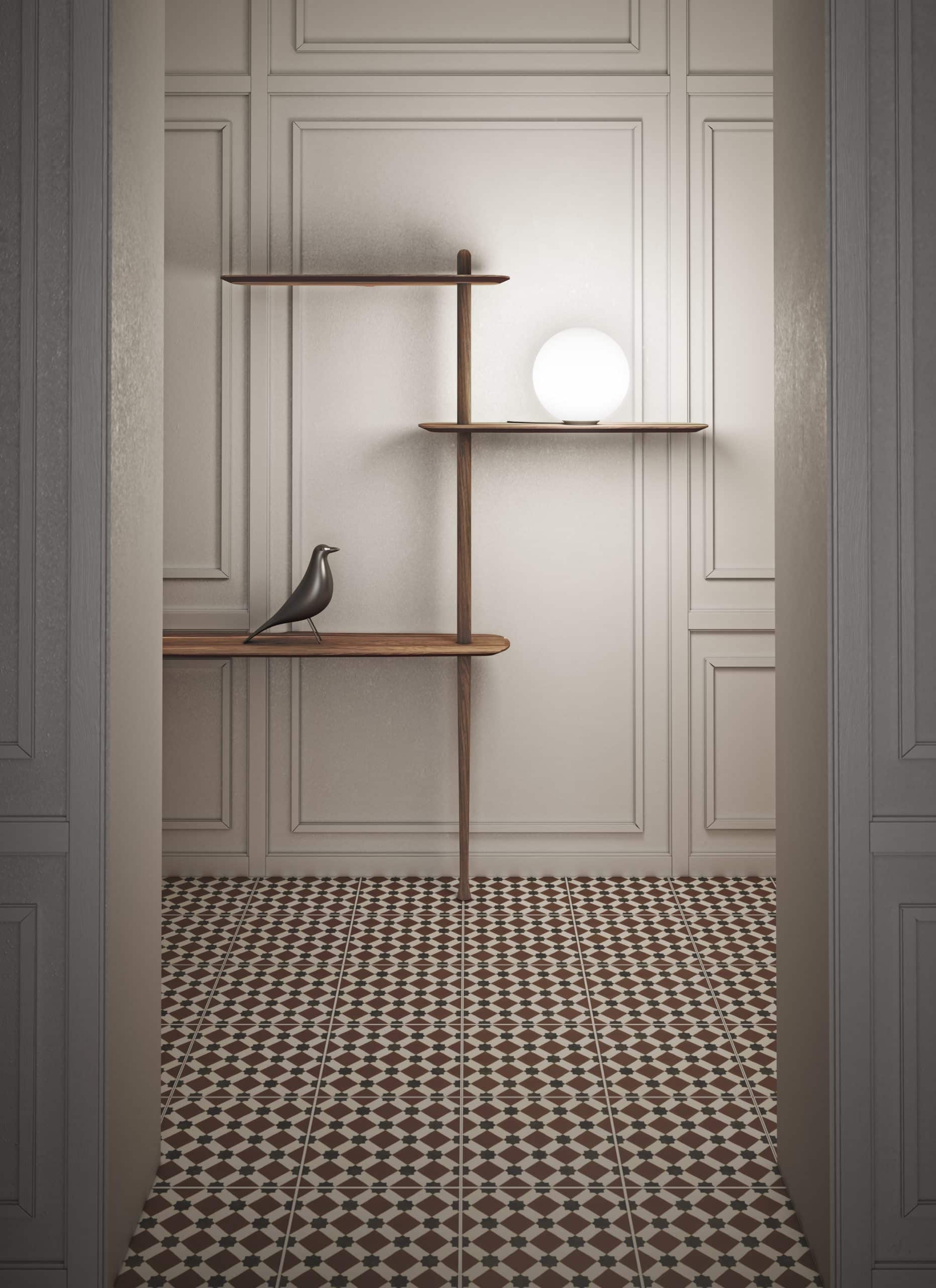 Regál UNICA - KONFIGURÁCIA 04 čierny jaseňový dyha