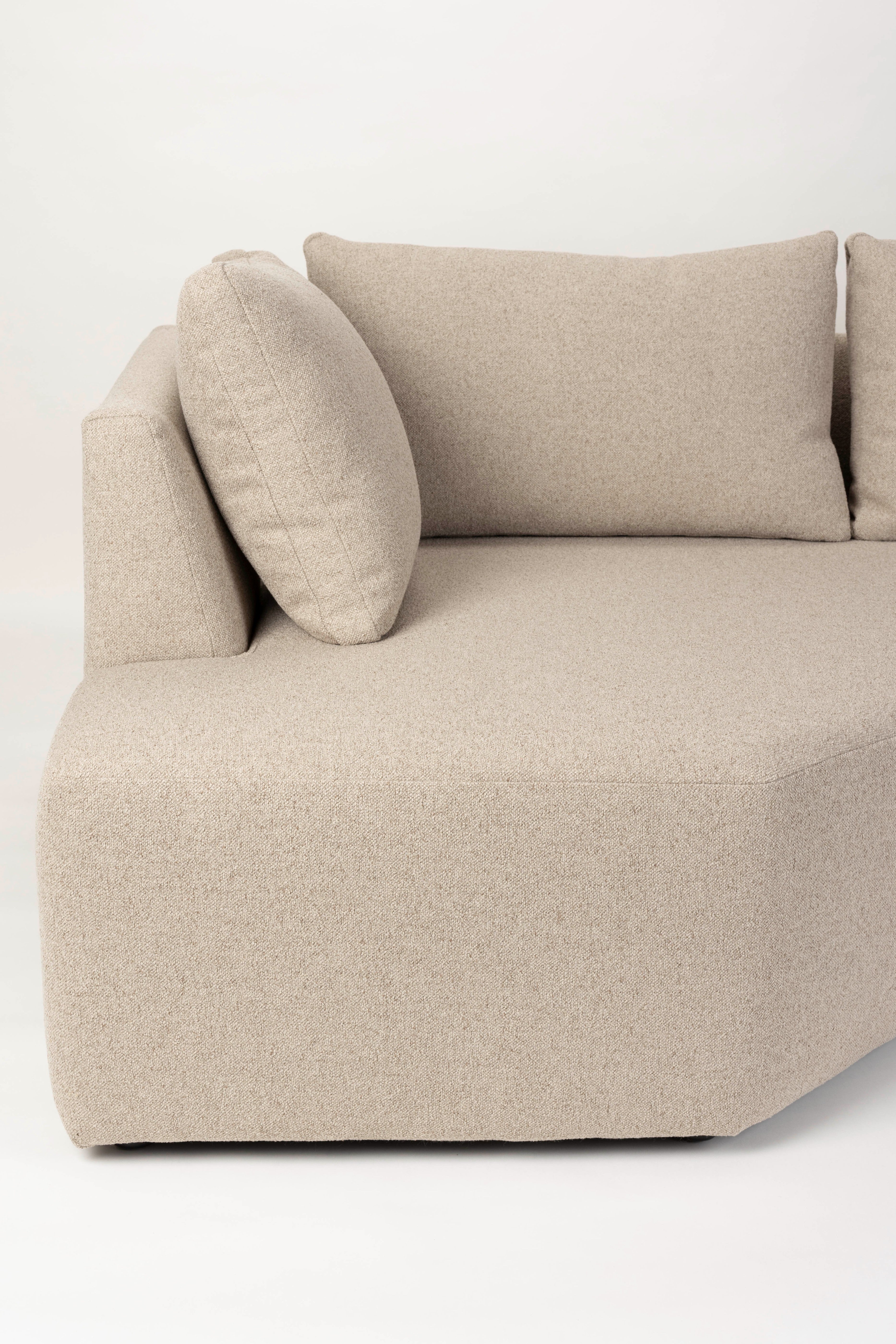 PROSPER modular sofa - left end element cappuccino