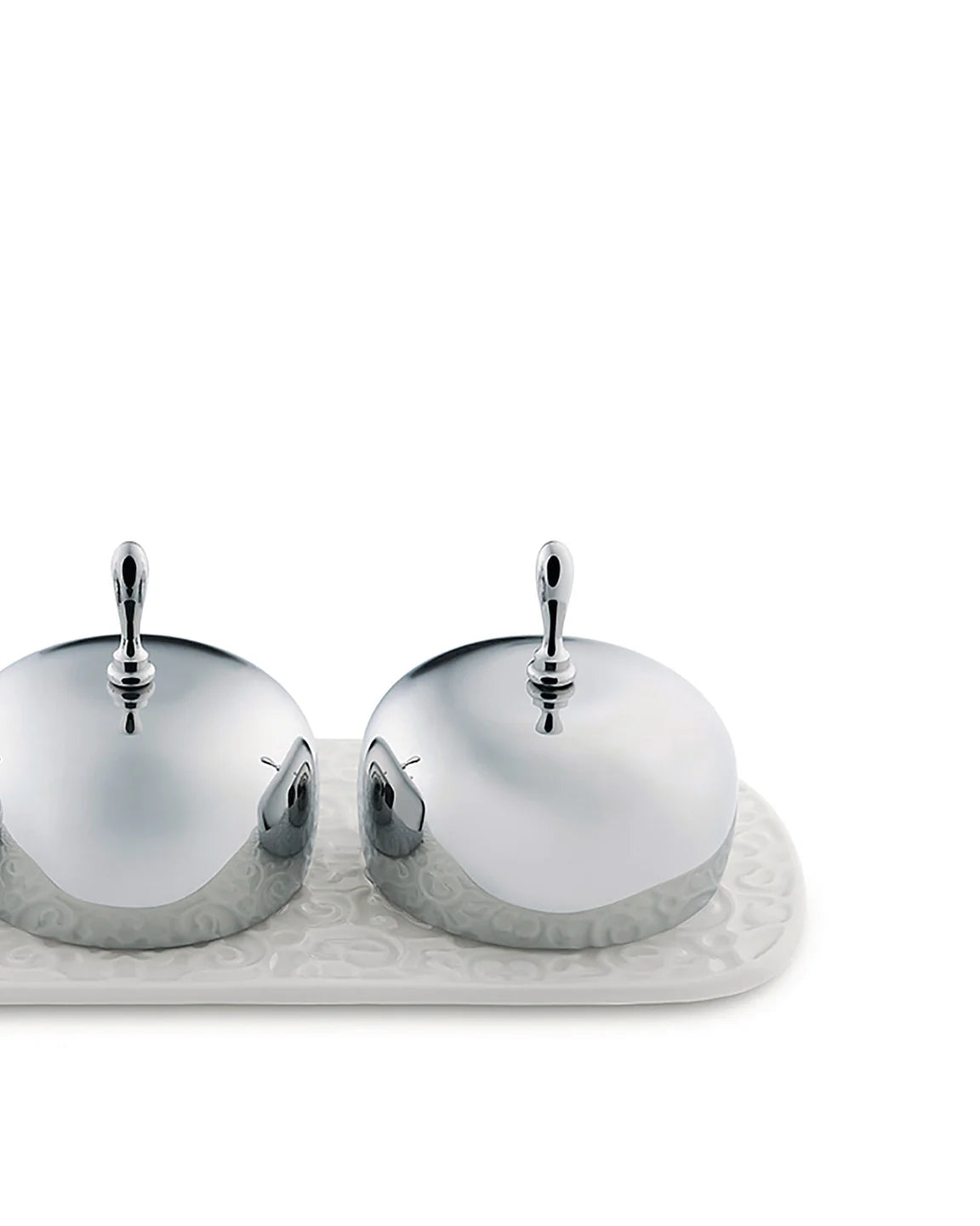 Miseczky na džem DRESSED porcelán a nerezová oceľ