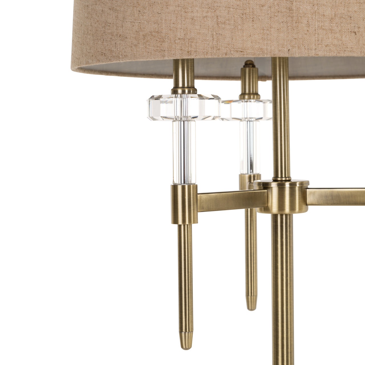Floor lamp JOSIE beige shade with a golden base