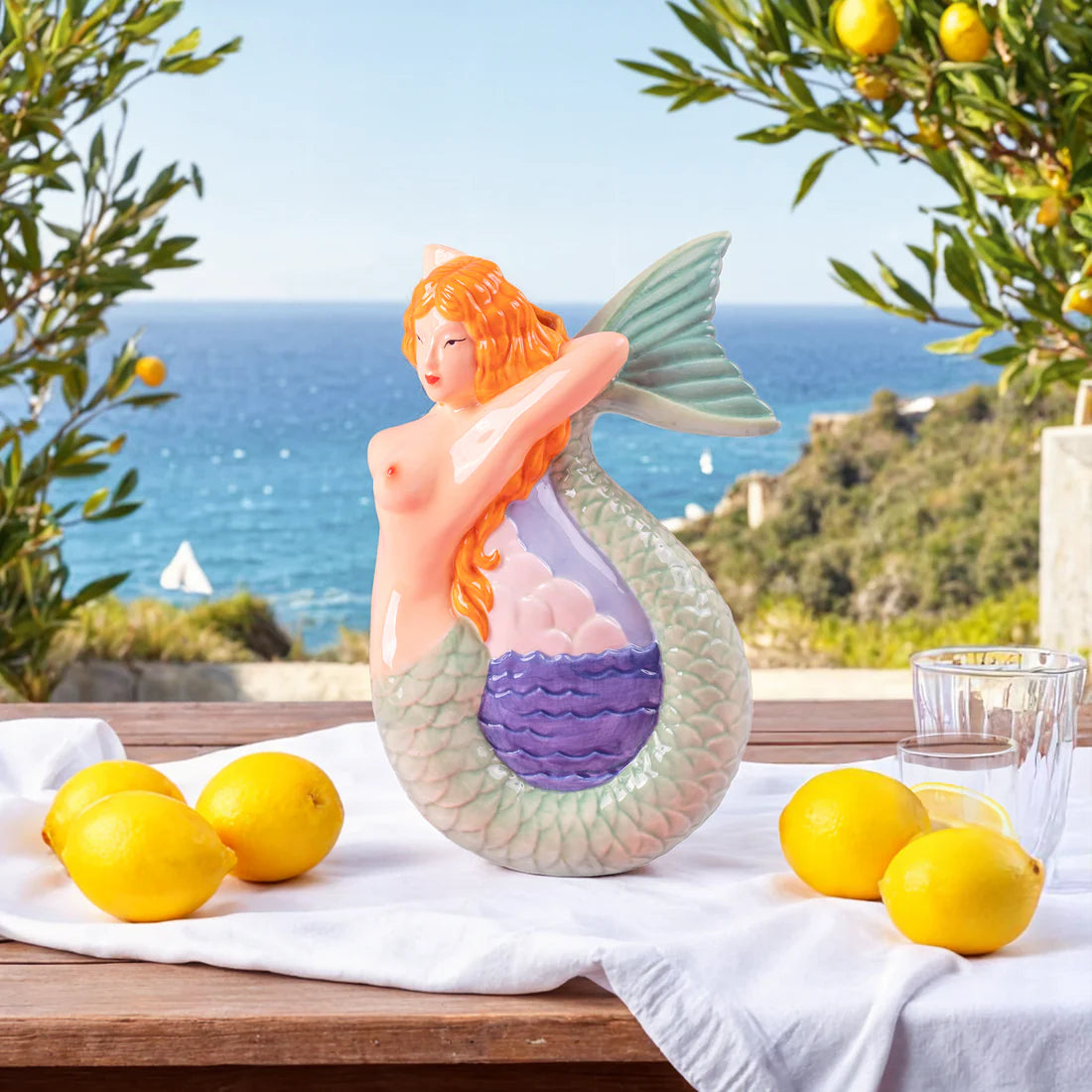 MERMAID JUG ceramic pitcher