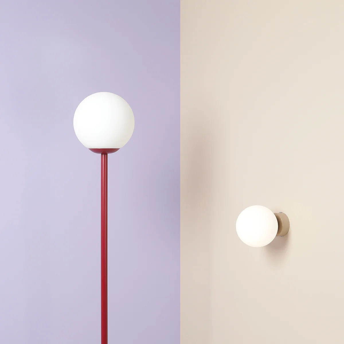 Pinne red floor lamp