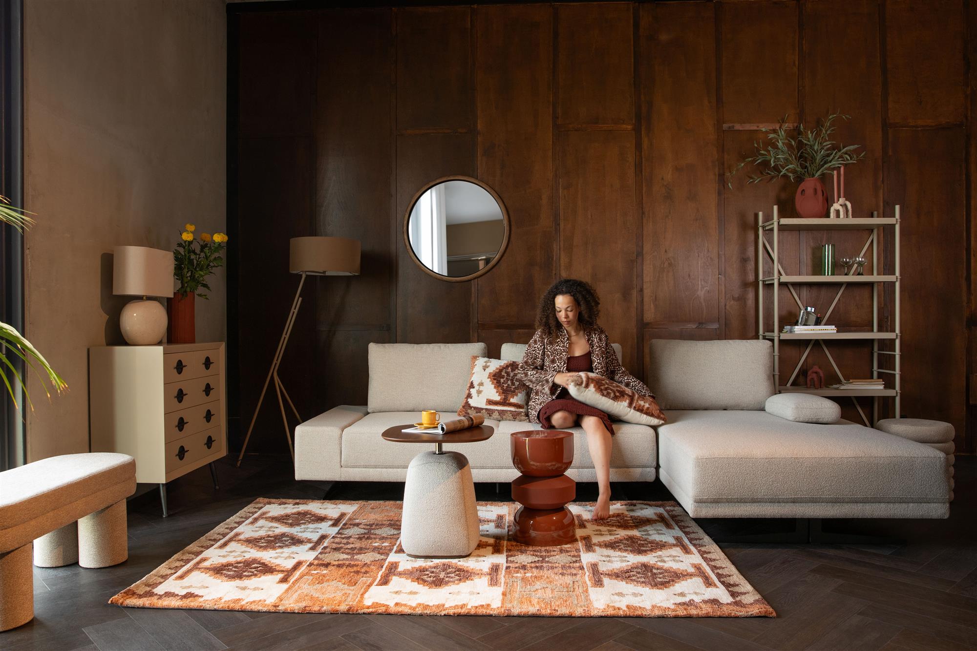 Knižnica IRON krémová