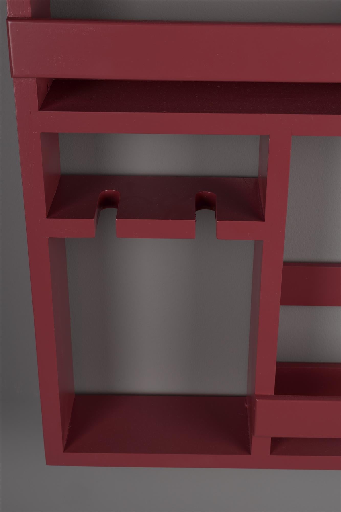 Nástenný regál MYRON červený