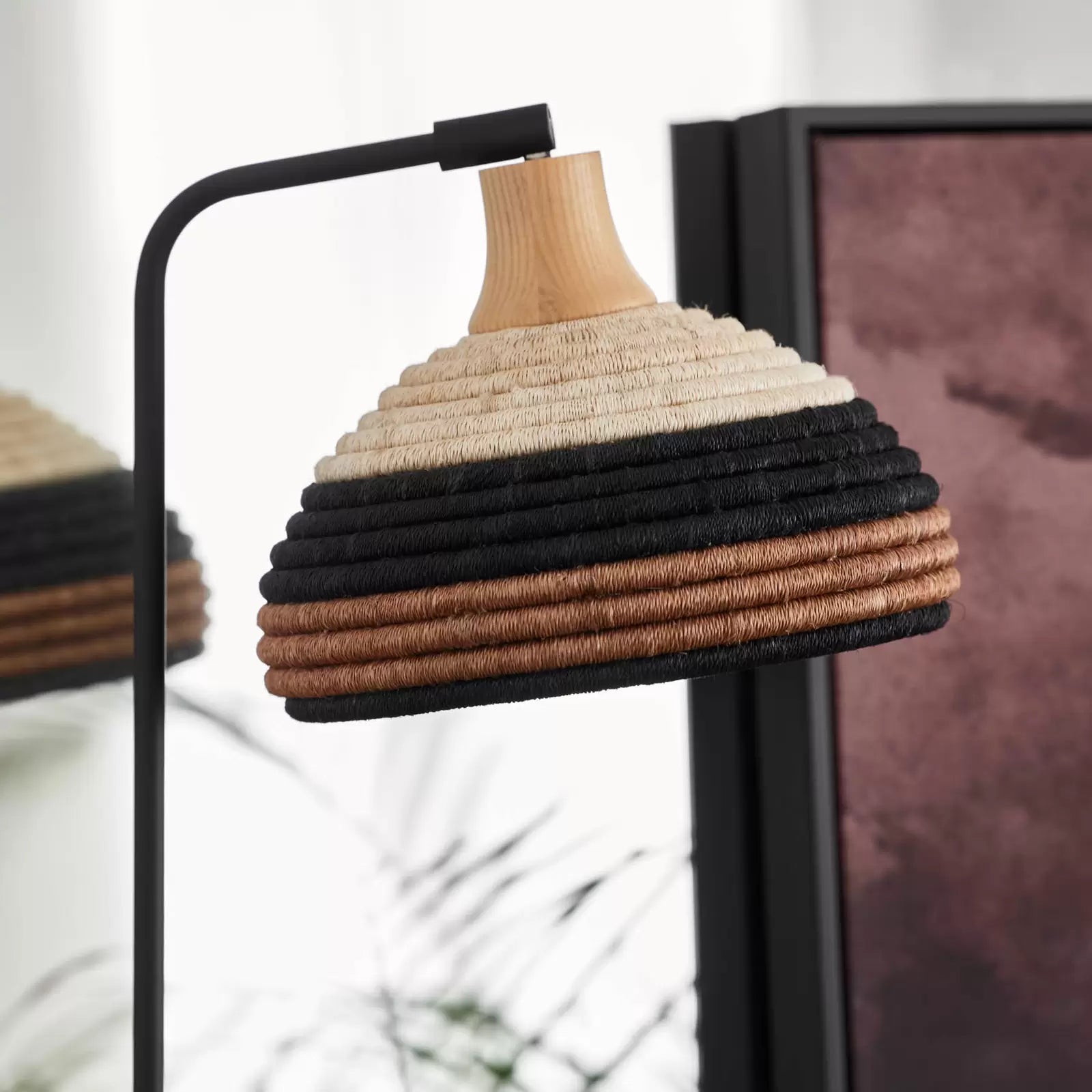 Stolná lampa GRASS hnedá