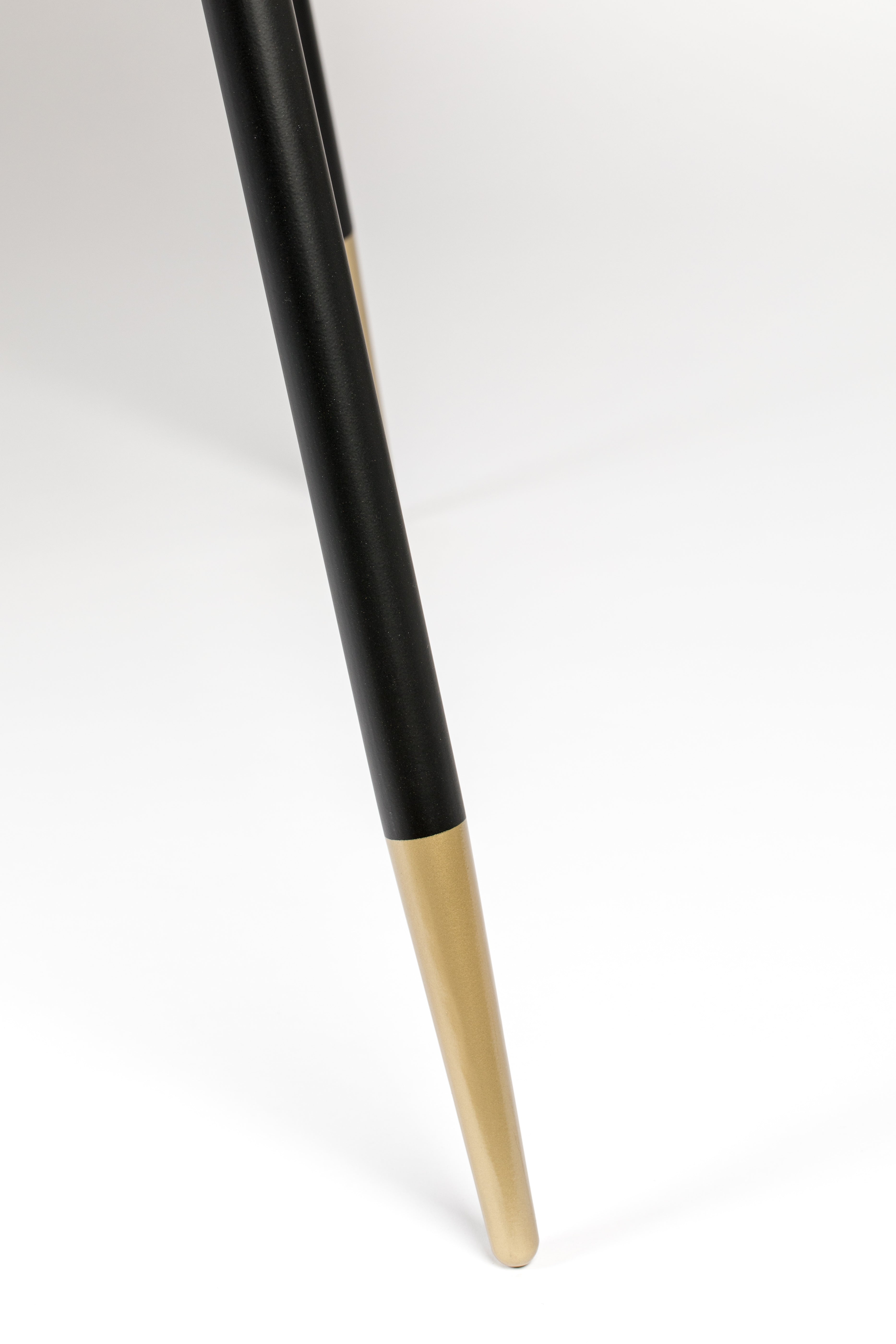 Stôl DENISE hnedý s čiernym podstavcom