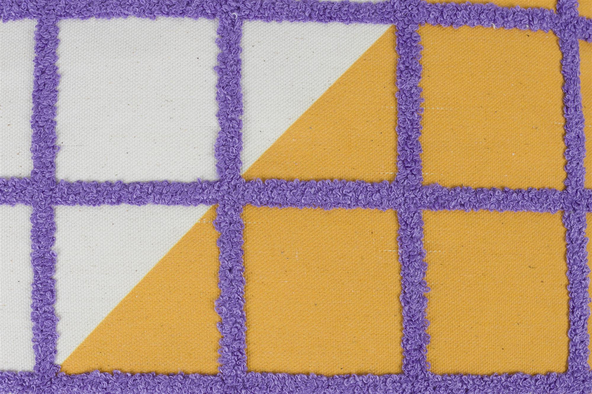 SOTA Cushion Orange with Purple Checkered Pattern