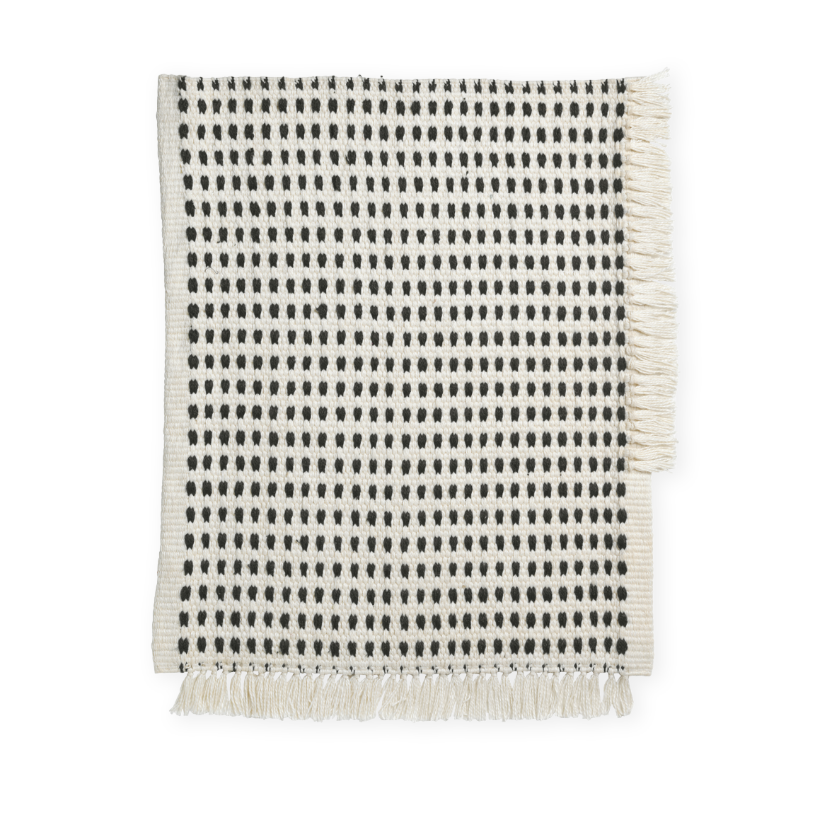 WAY rug in broken white with blue dots