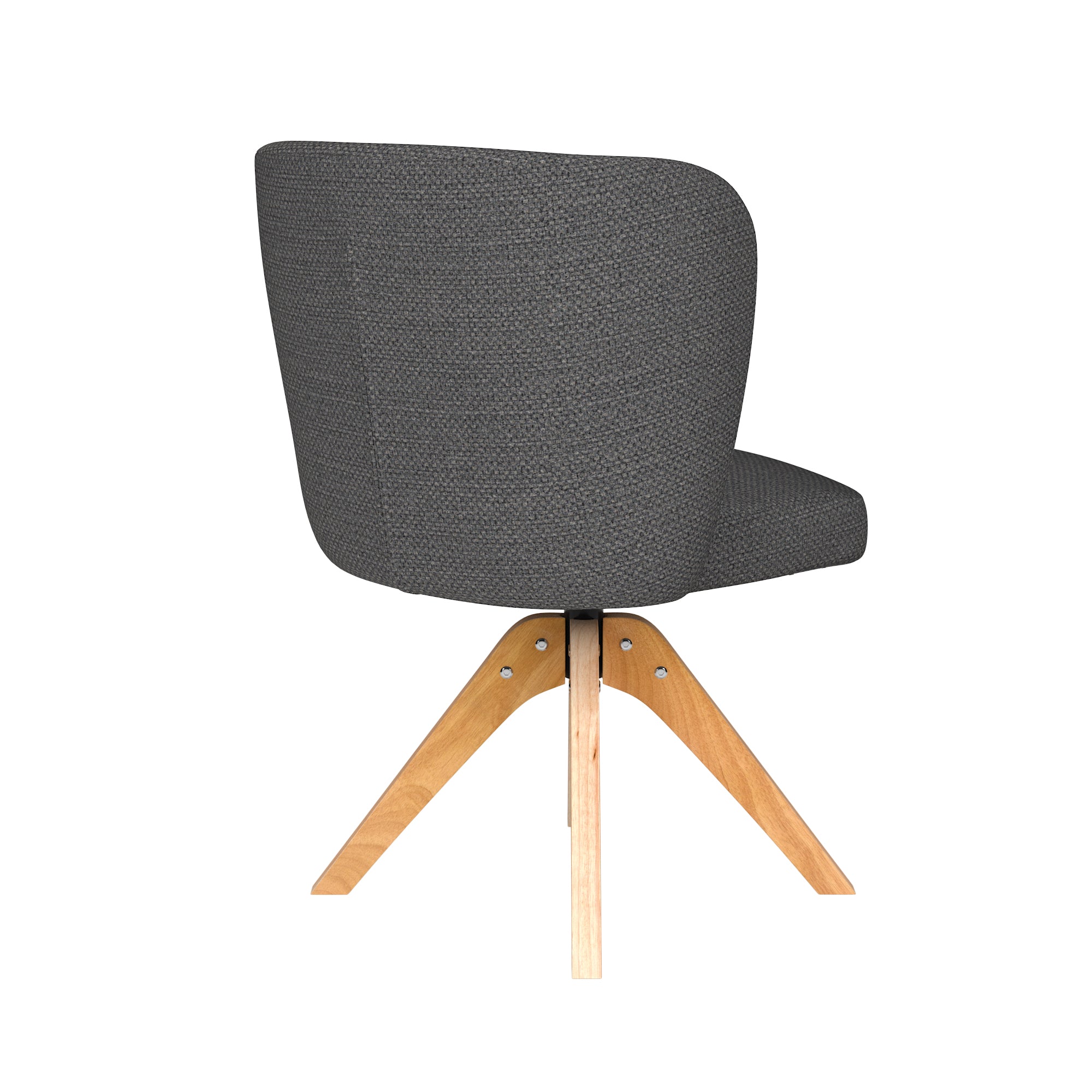 STAN swivel chair gray with wooden base