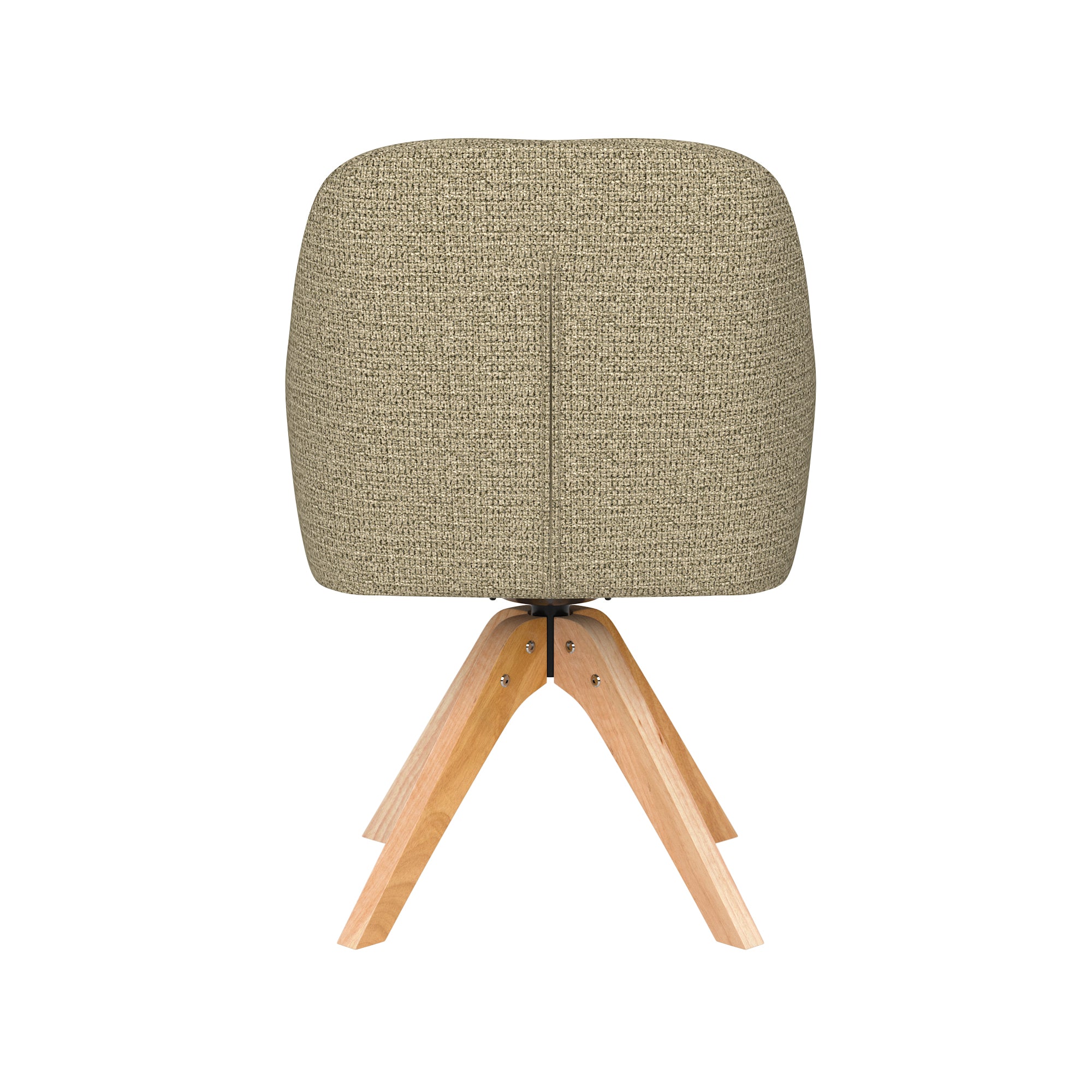 OTIS green swivel chair with wooden base