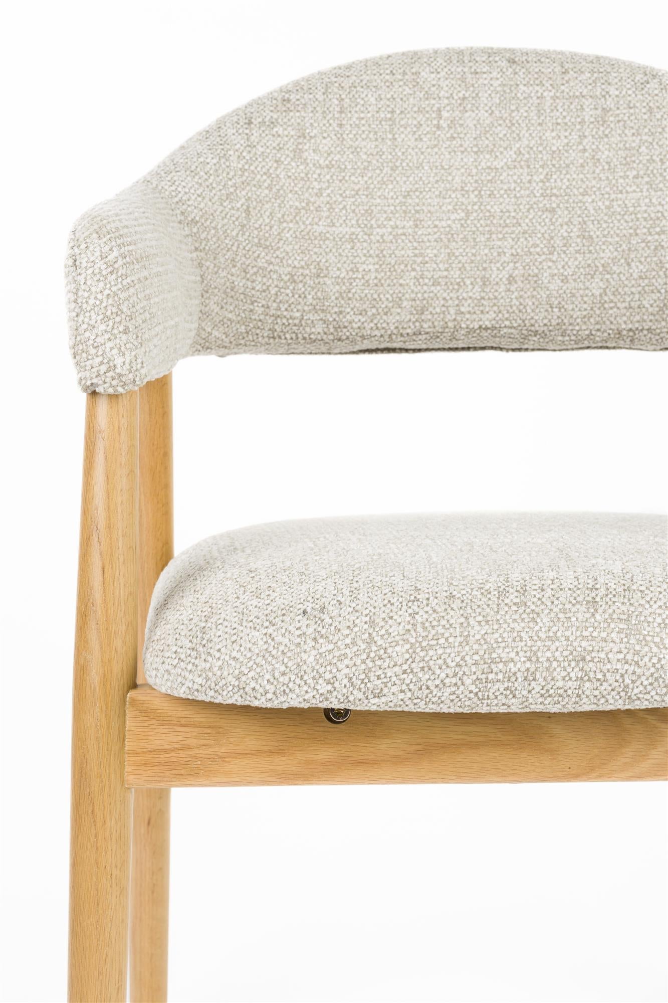 Stolička INDY svetlohnedá s drevenou základňou