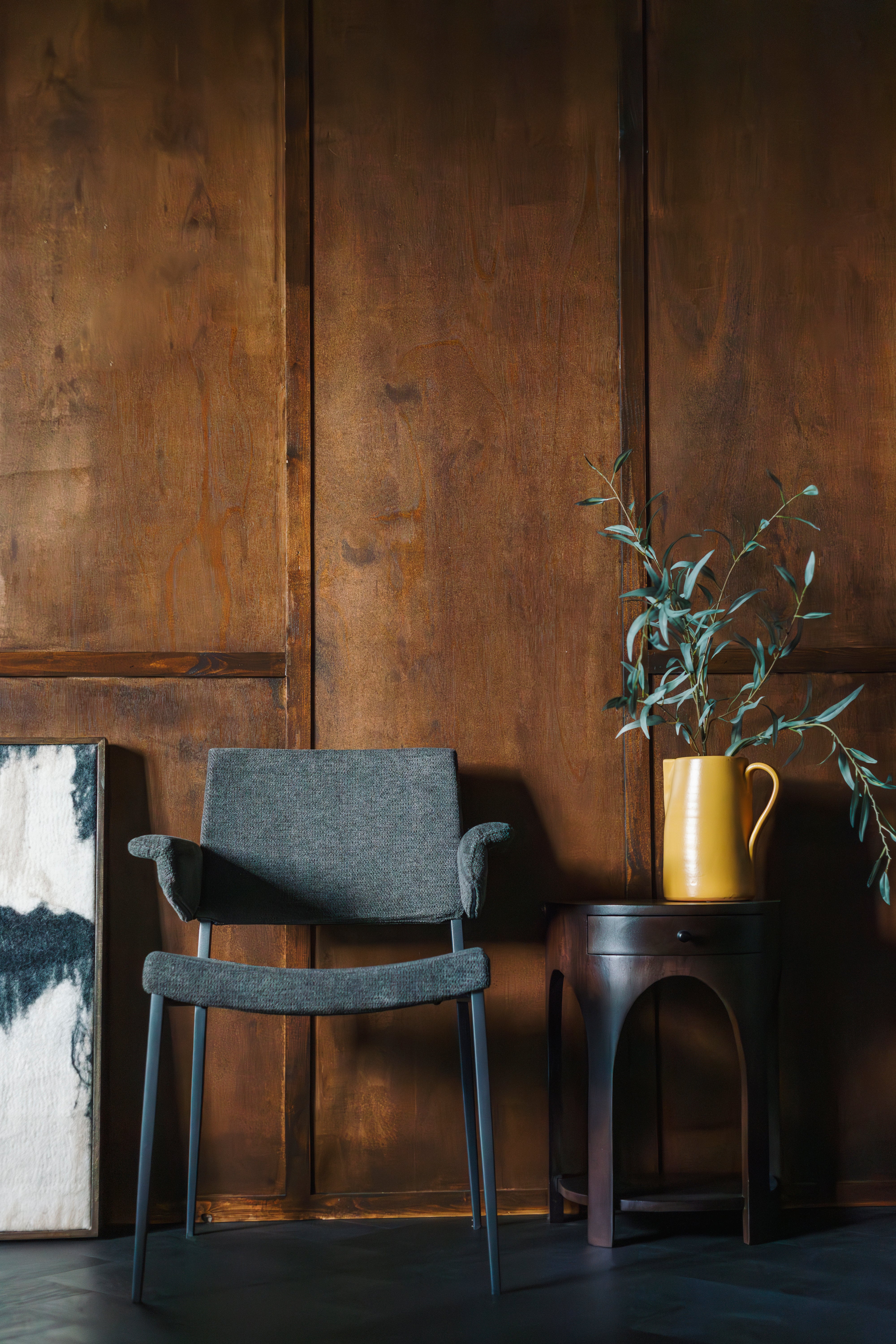 Stolička PORTLAND šedá s tmavosivým podstavcom