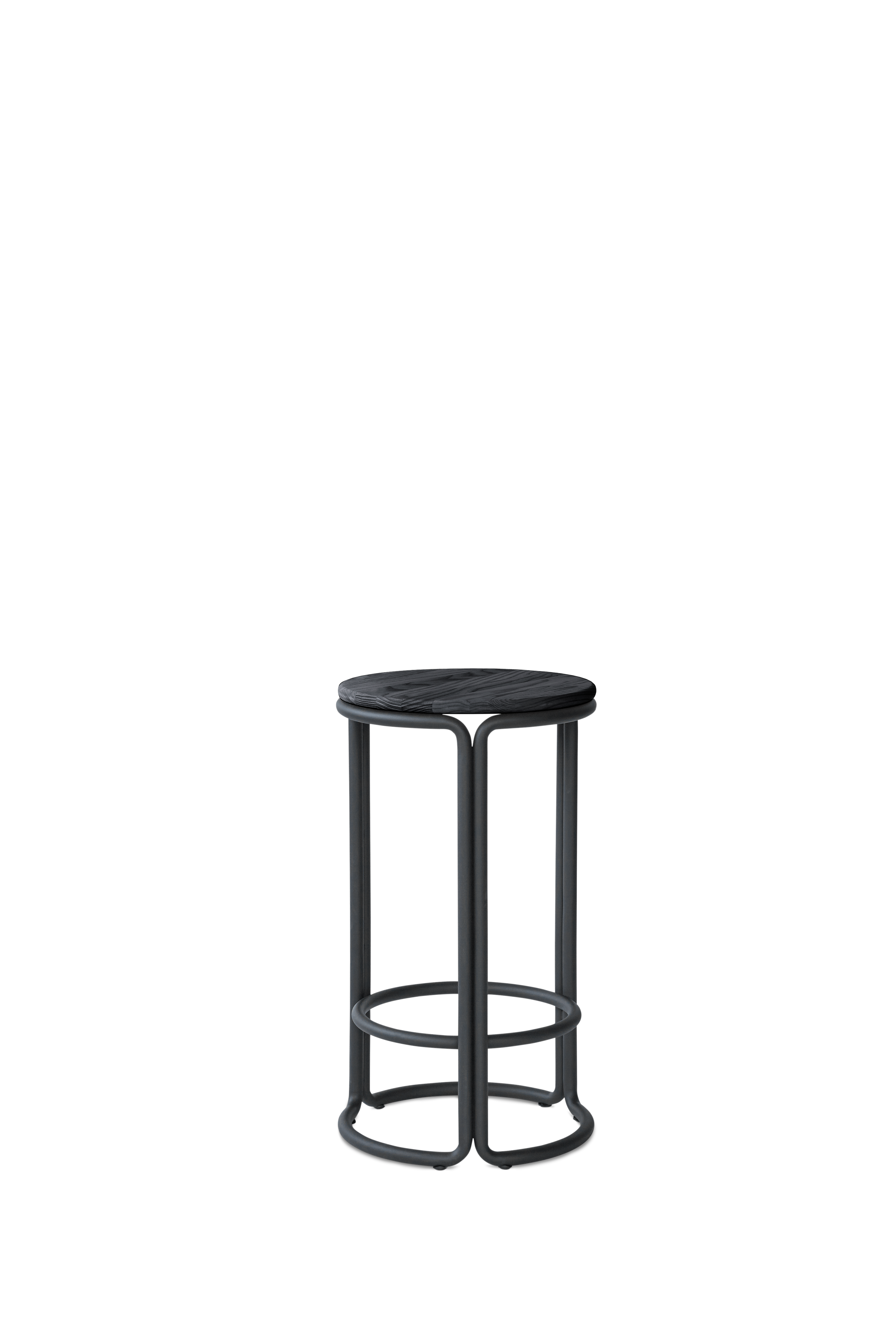 HARDIE black stool with black seat