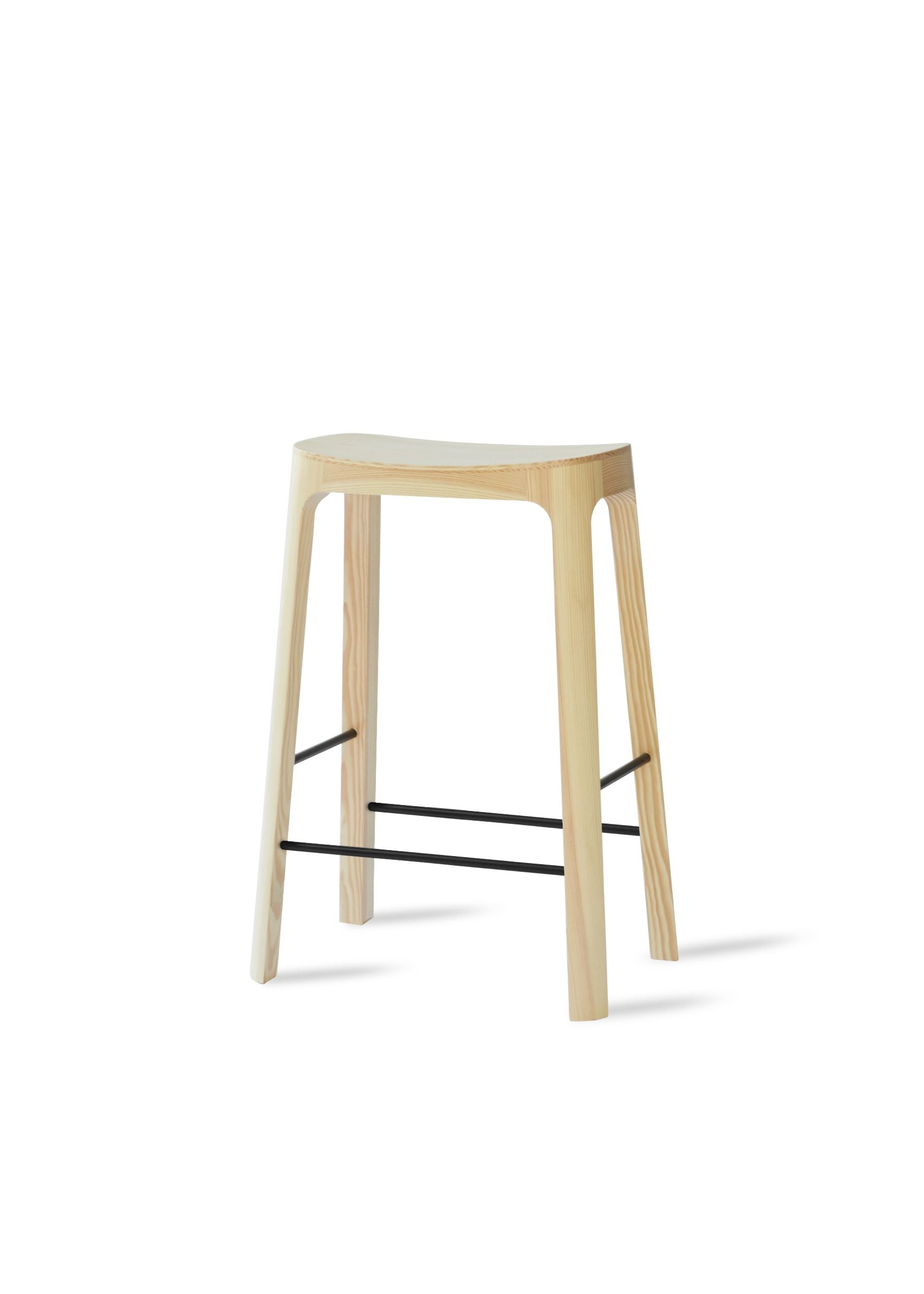 CROFTON Pine Wood Stool