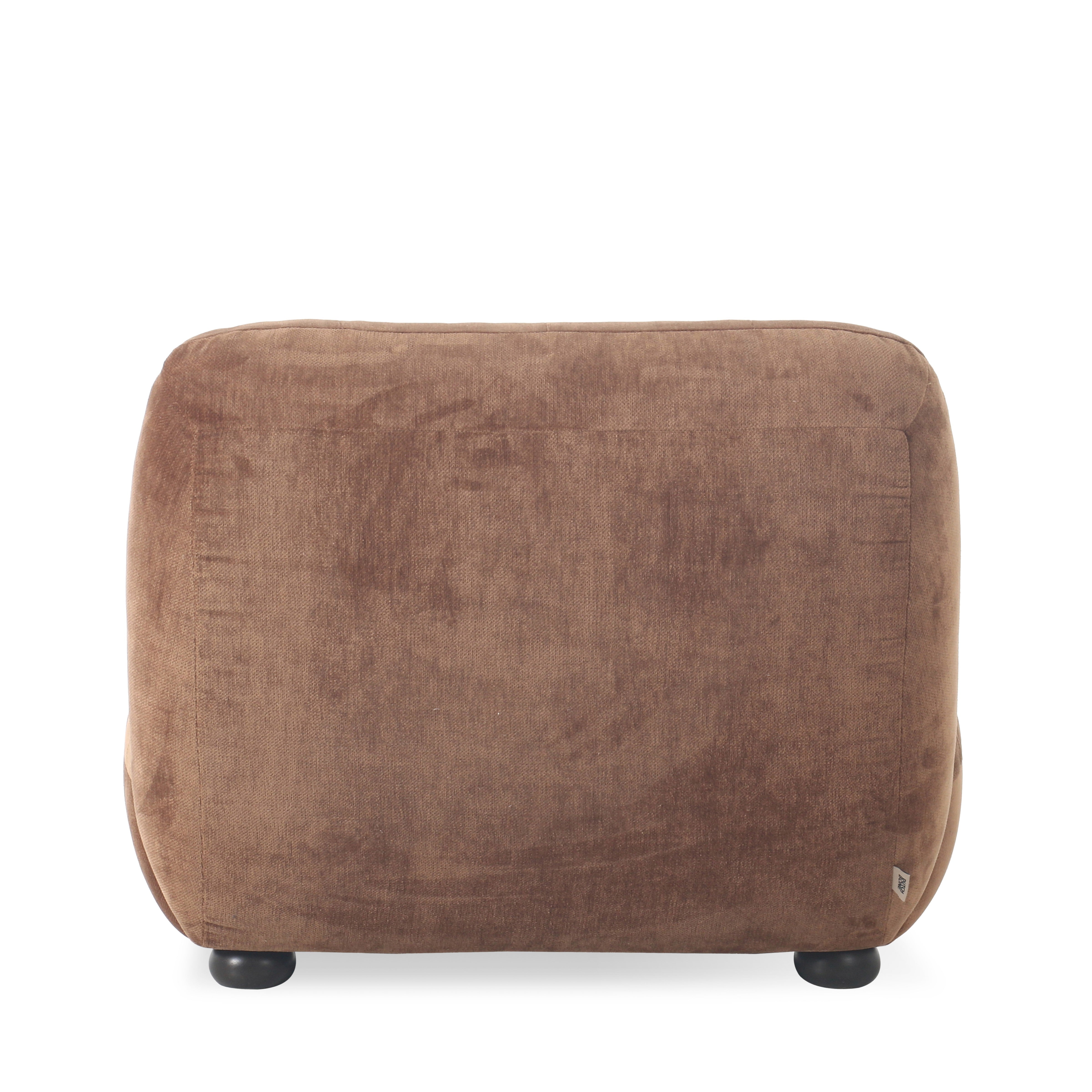 WYATT armchair in cognac velvet