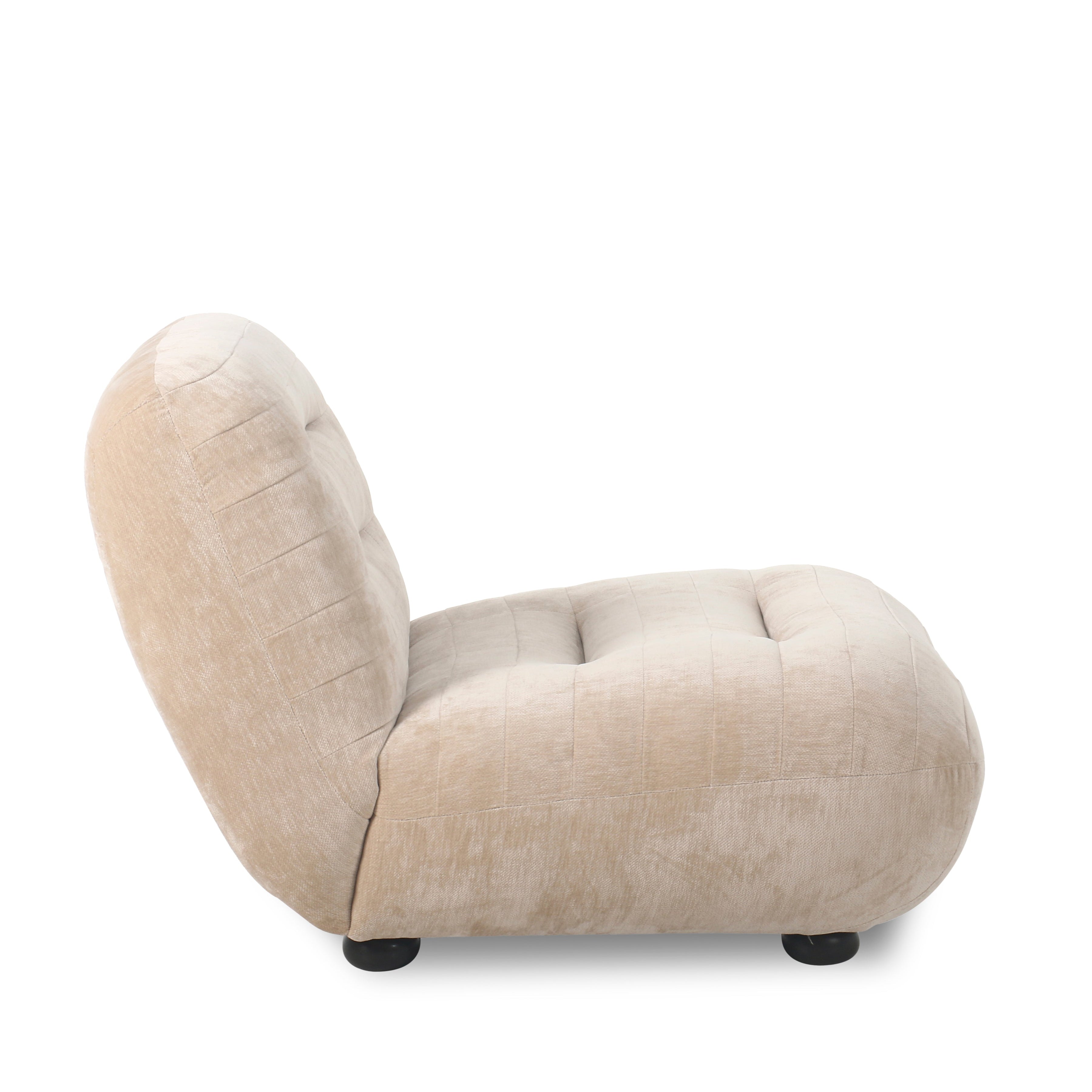 WYATT beige velvet armchair