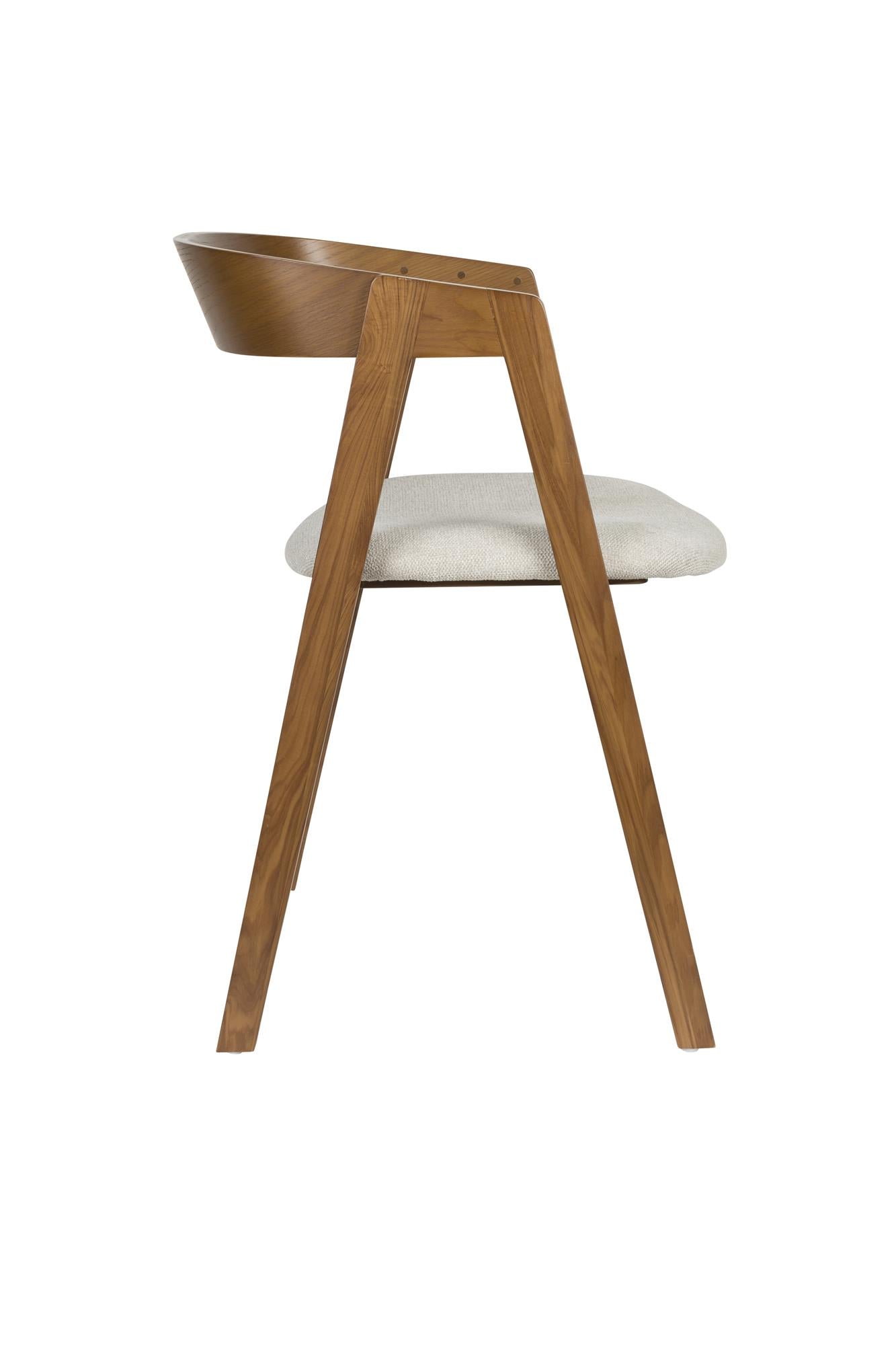 Stolička MADS tmavohnedá s béžovým sedadlom