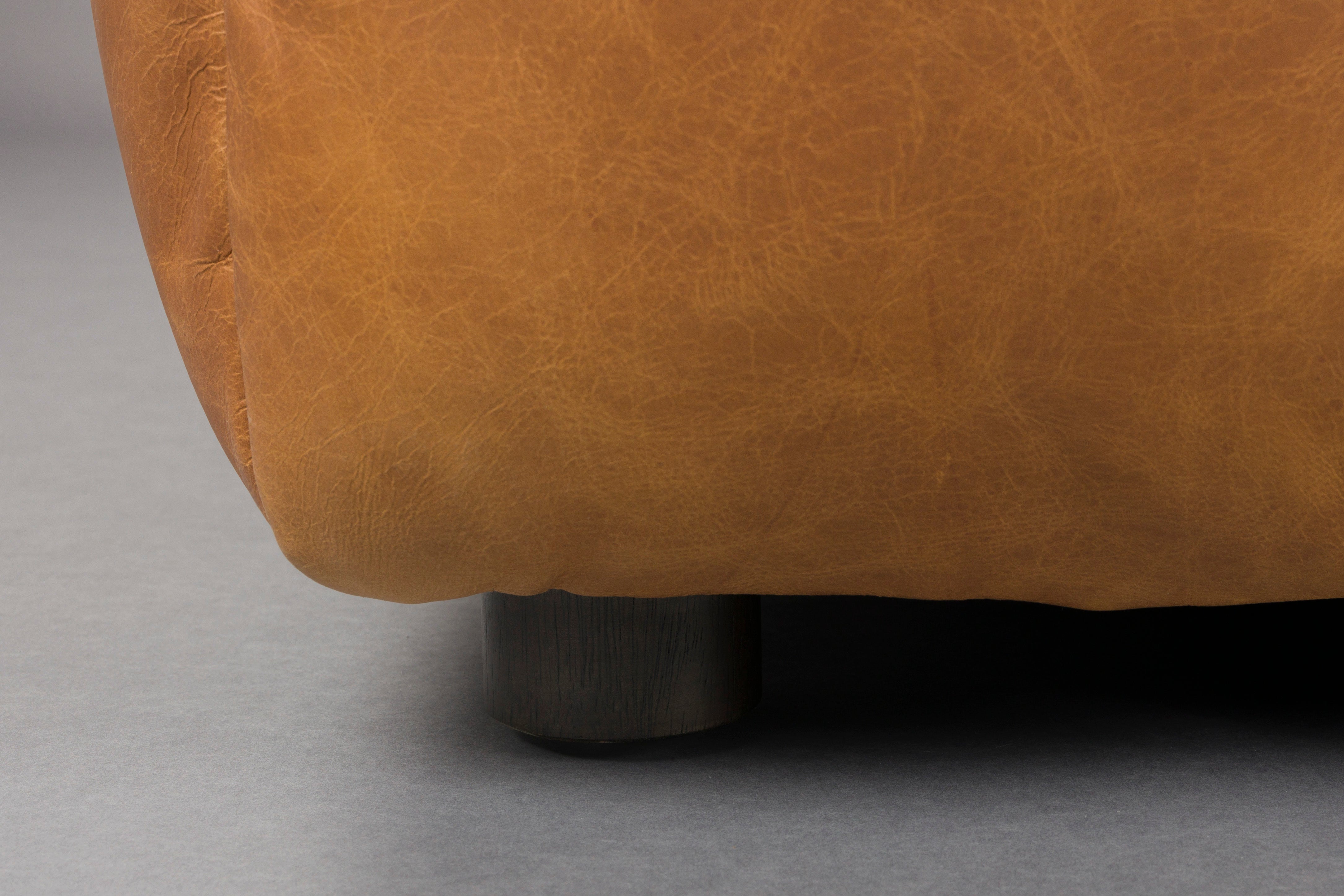 Puf HACKMAN koňaková koža