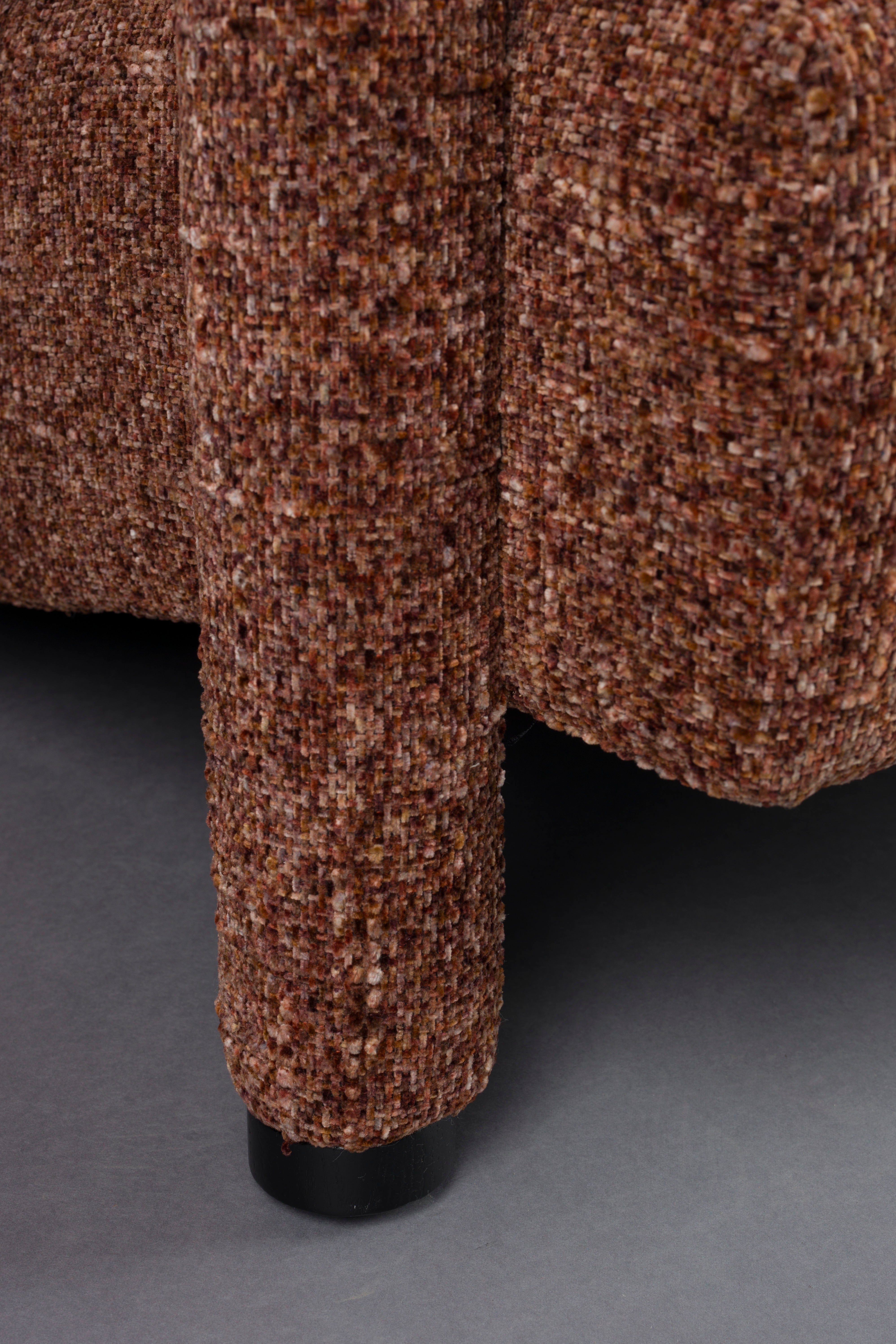 Fotel KENT bordový s červenou