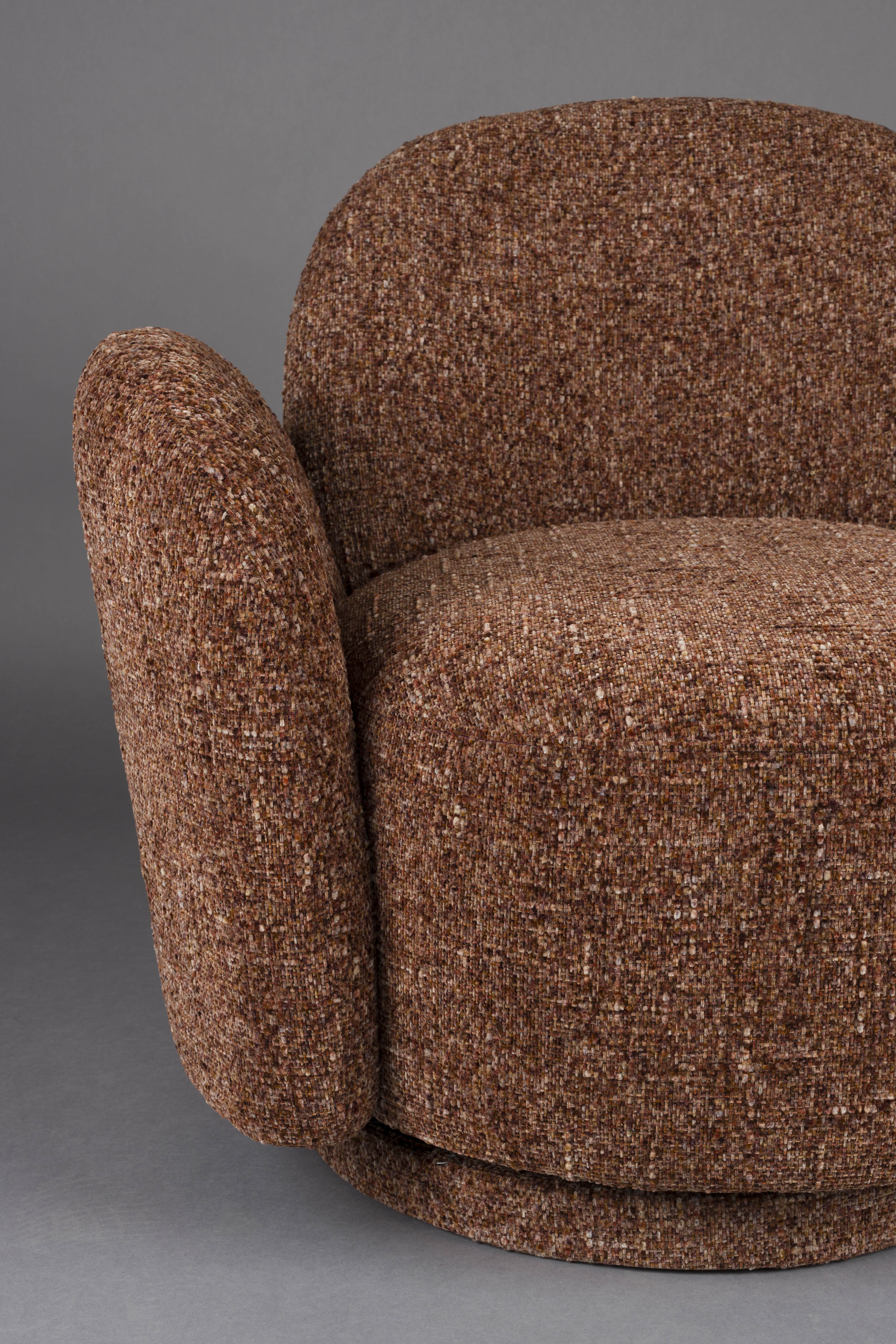 Otočný kreslo ROSE bordový melír