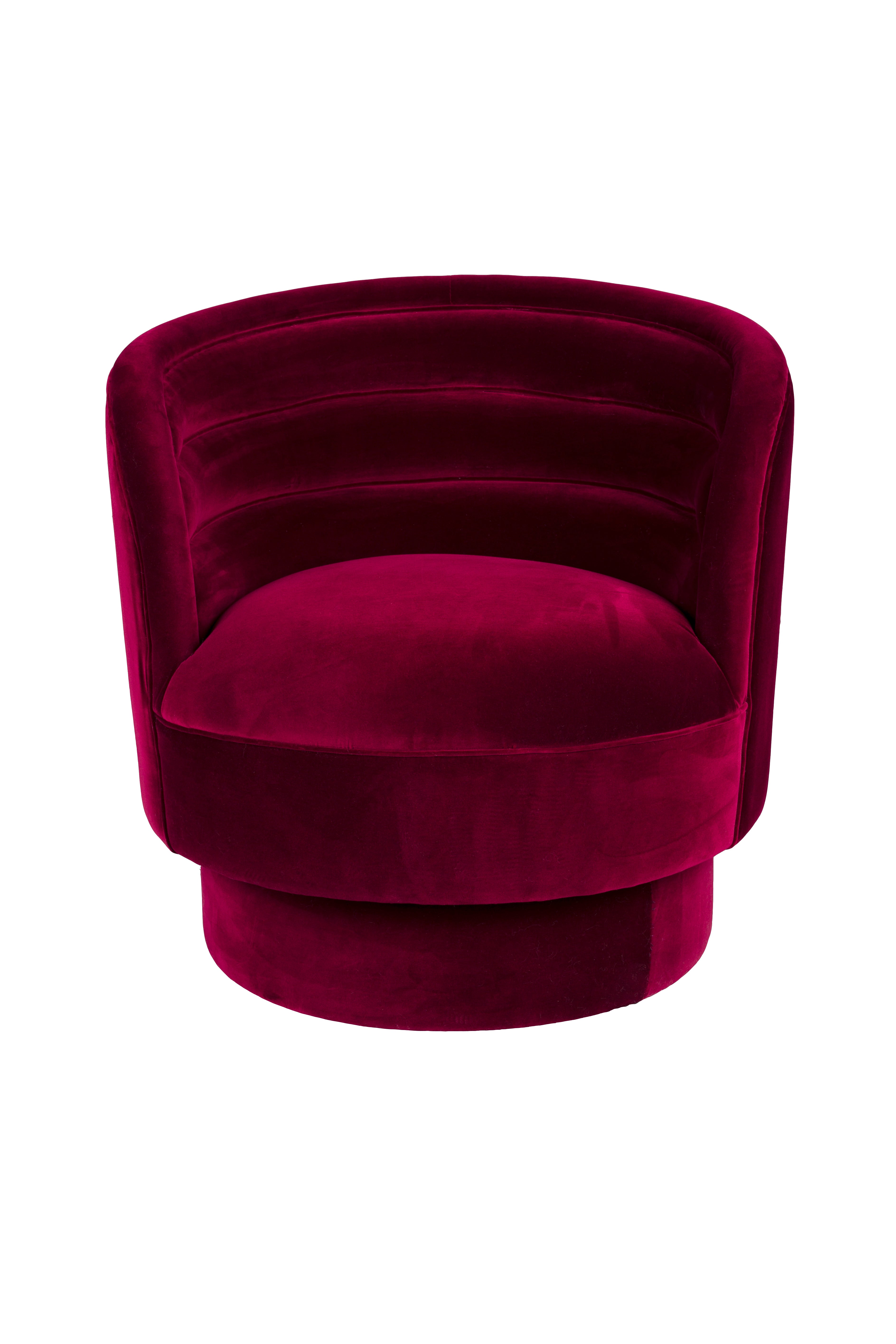 DOROTHY swivel armchair dark fuchsia