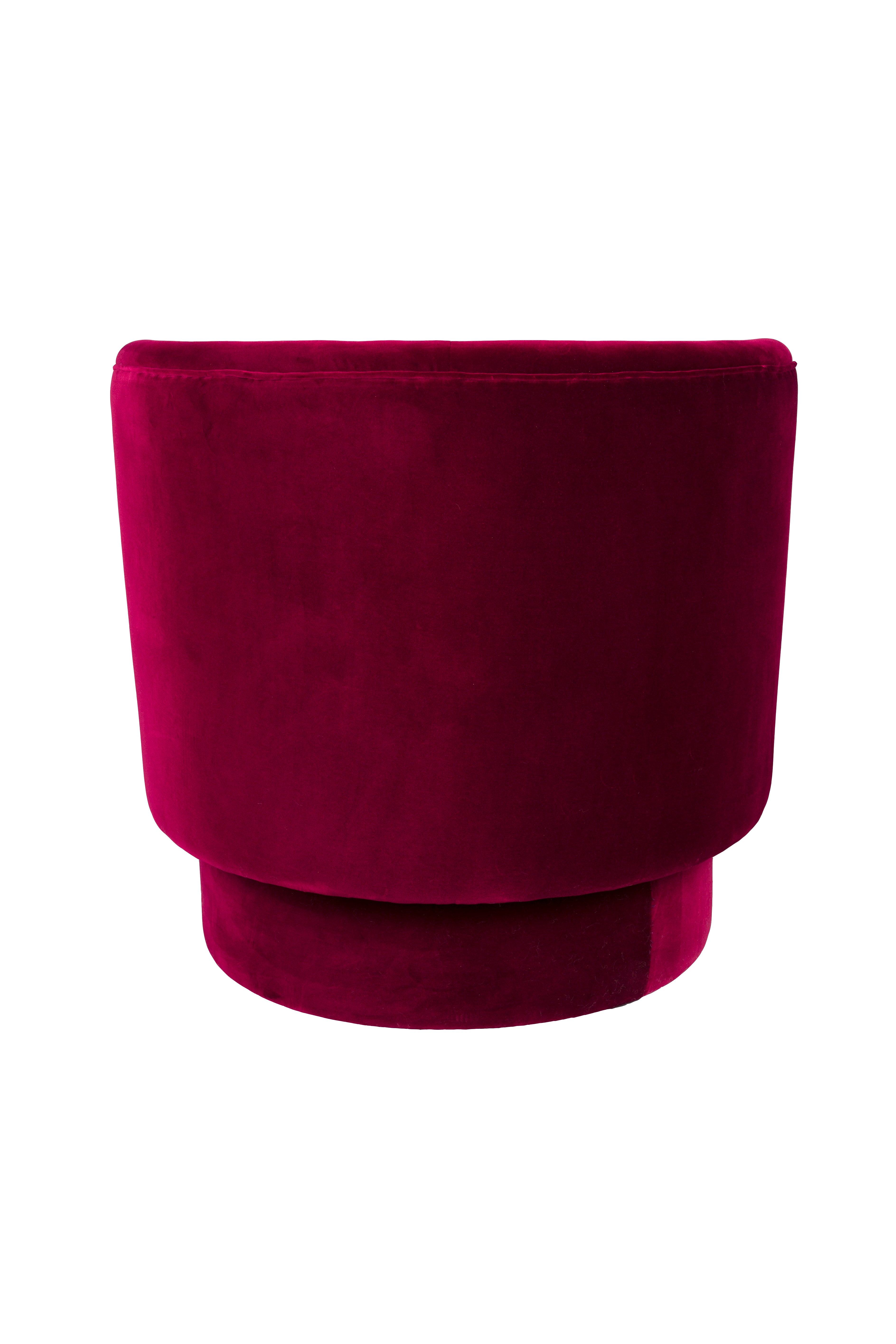 DOROTHY swivel armchair dark fuchsia