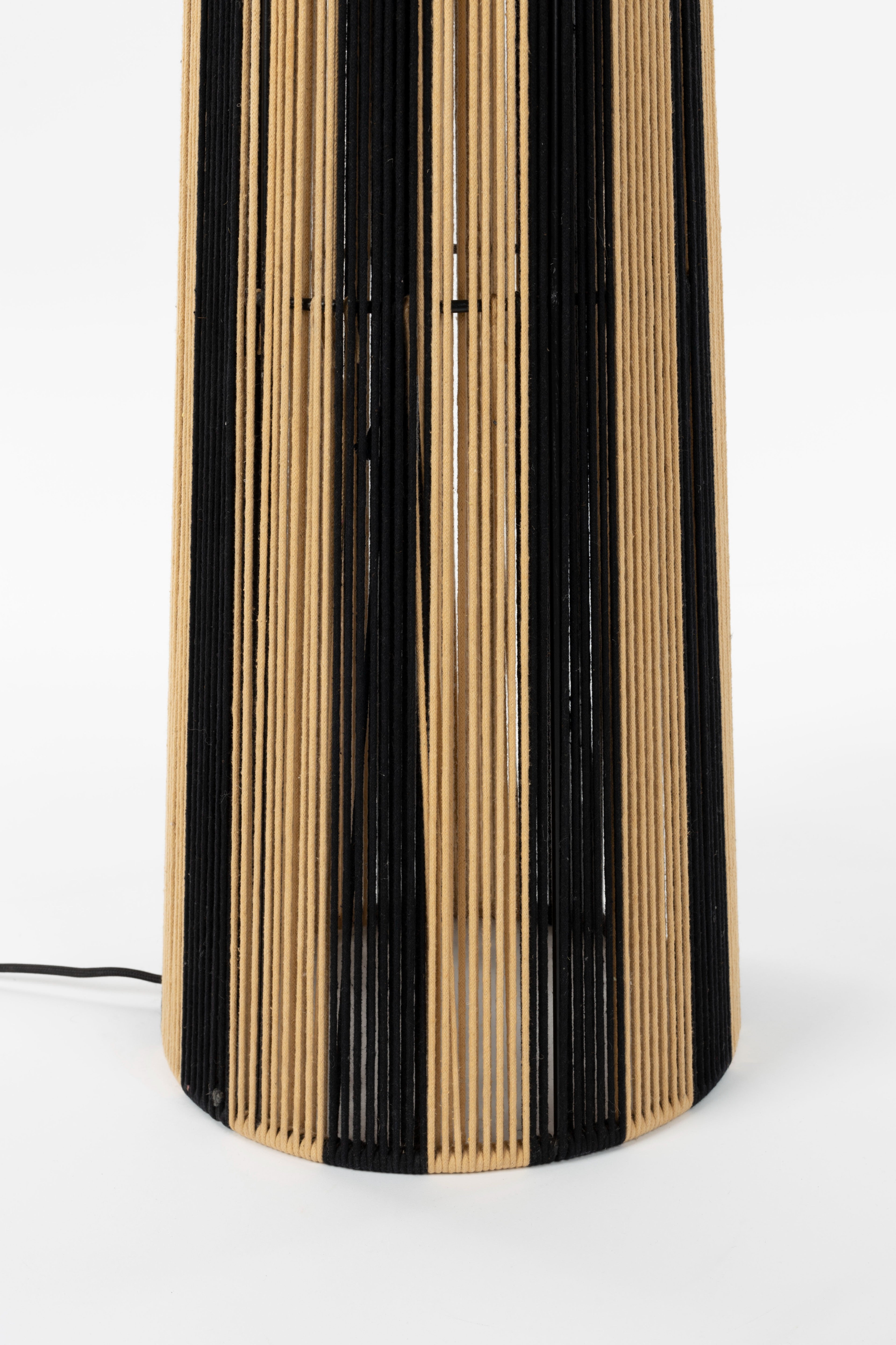 STRIPE IT UP floor lamp light brown with black