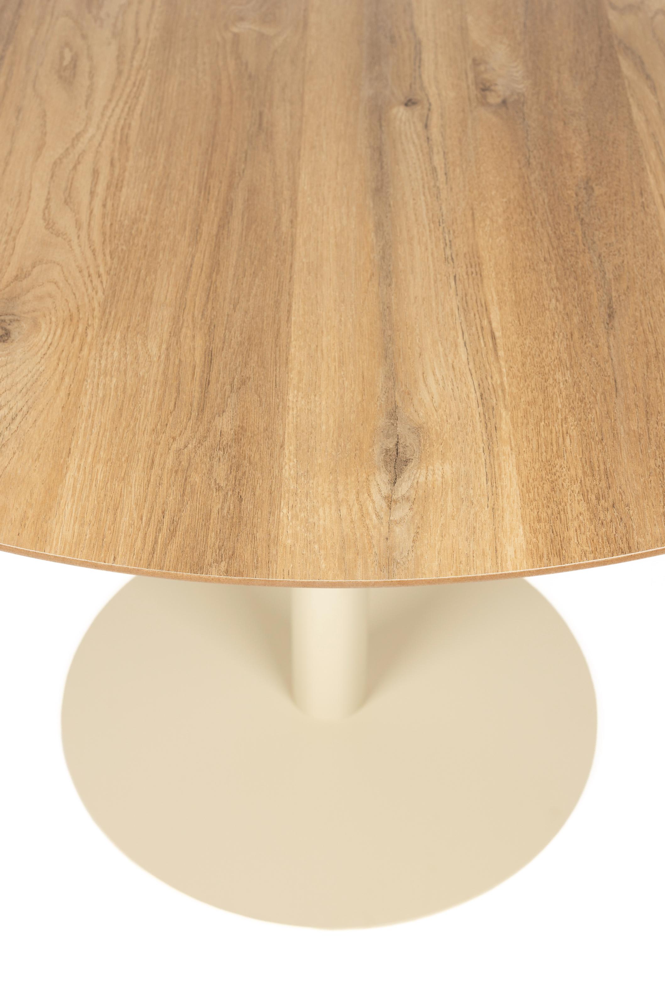 Round Table STEVEN brown with beige base