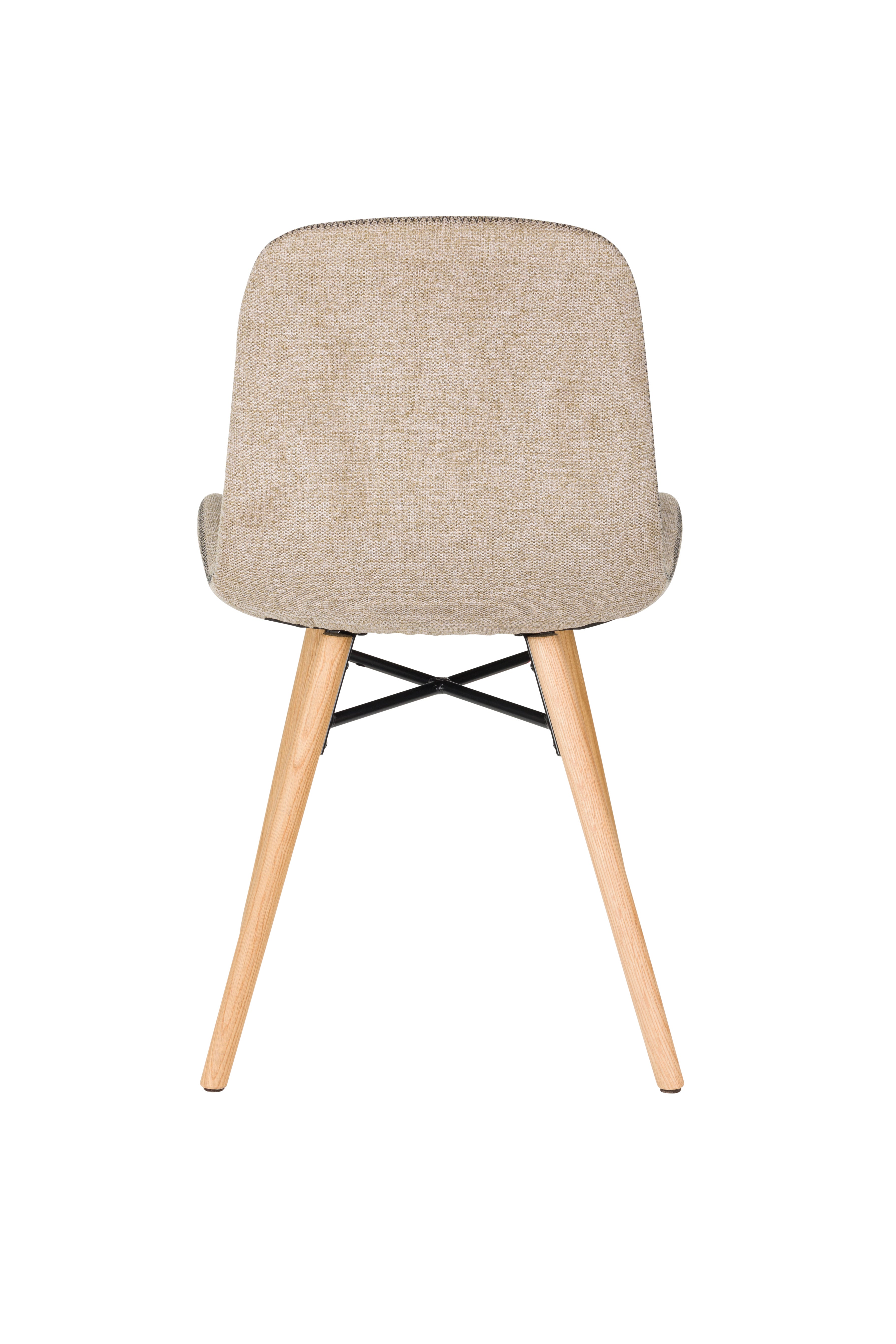 LESTER Chair Brown with Wooden Base