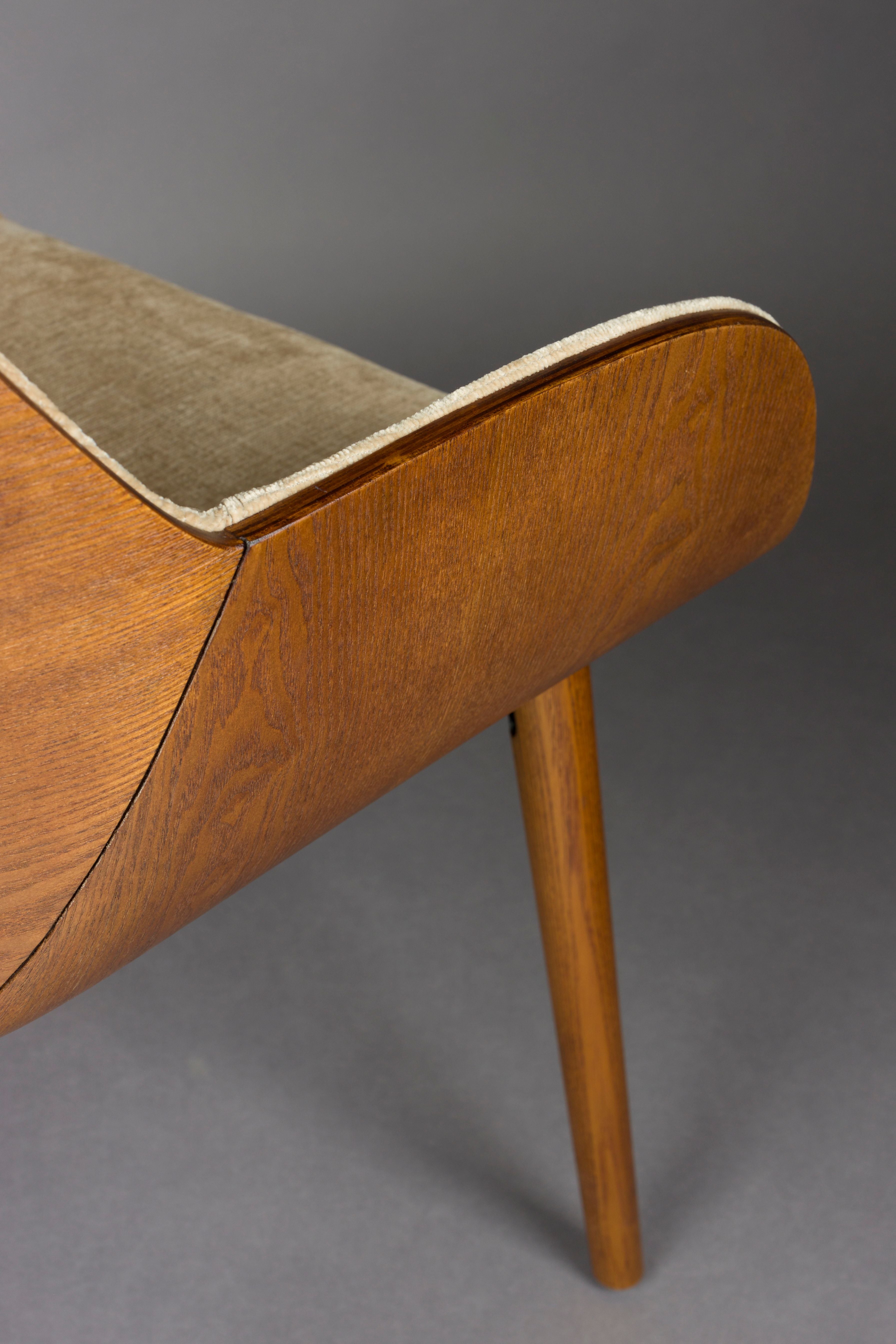 Stolička TAYLOR béžová s drevenou základňou