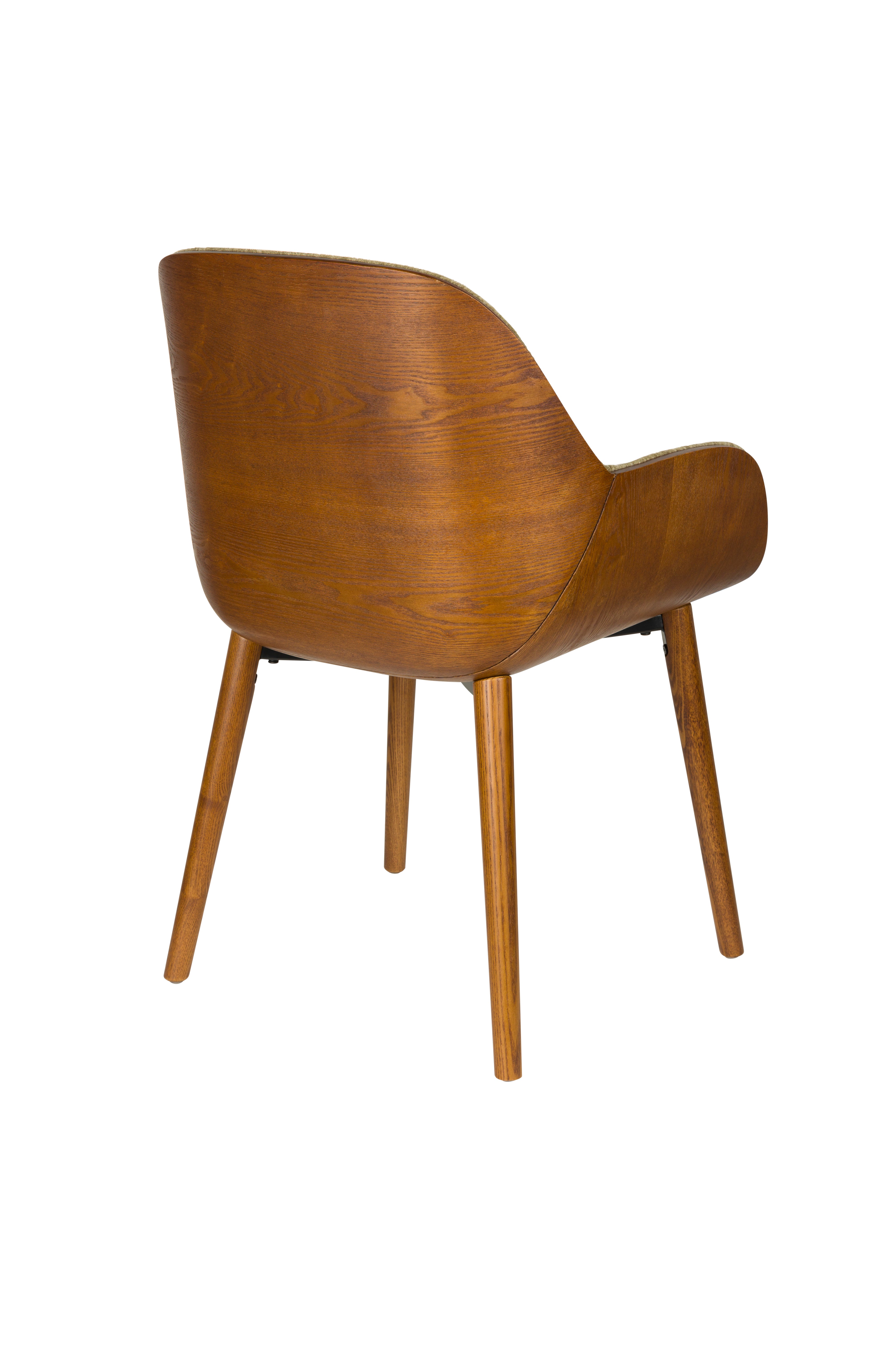 Stolička TAYLOR zelená s drevenou základňou