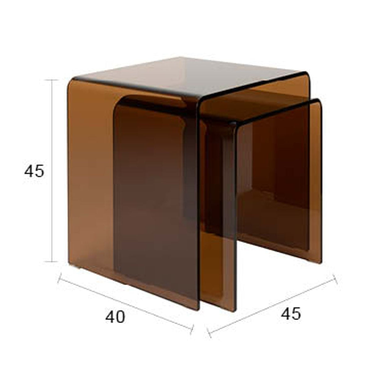 Stolik boczny VETRO brązowy – ujęcie 7