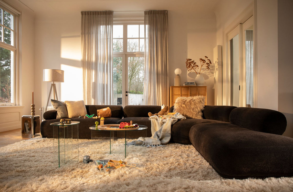 Sofa 7,5-osobowa REMBRANDT ciemnobrązowy lewostronny – ujęcie 10