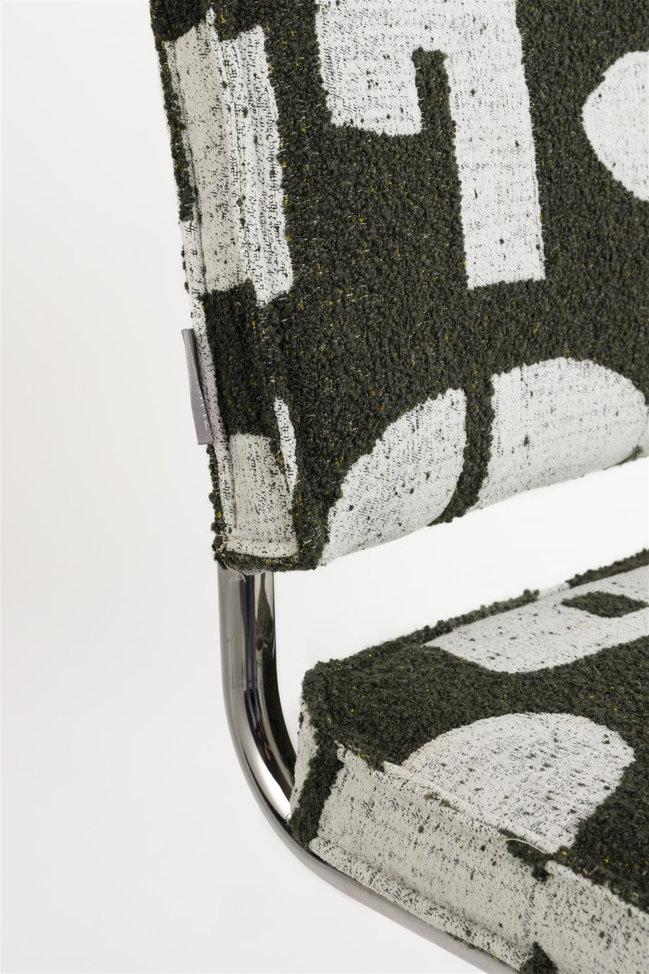 RIDGE DECO SYMBOLS Chair Green with White