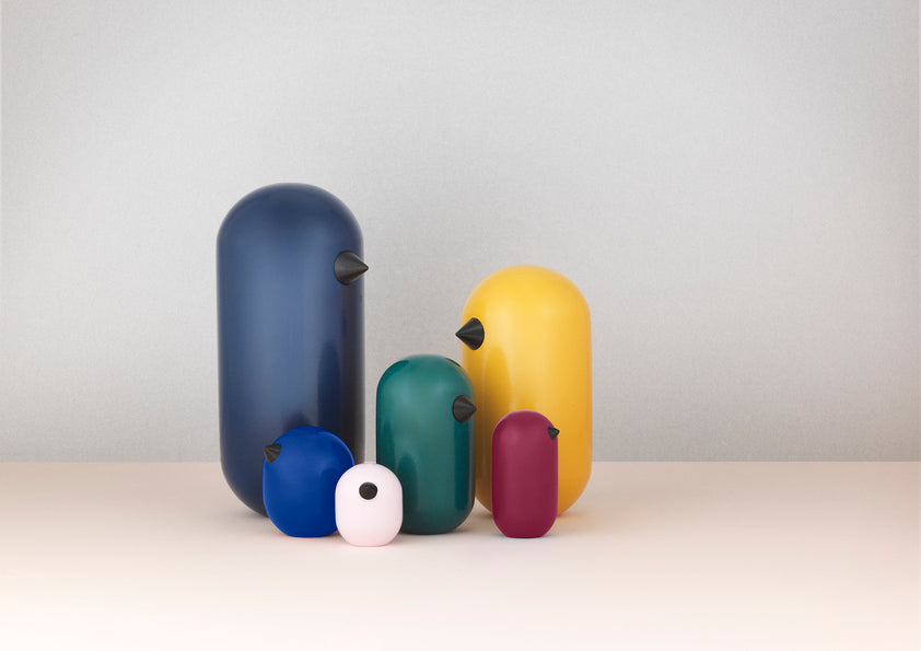 Drevená figúrka MALÝ VTÁK žltá