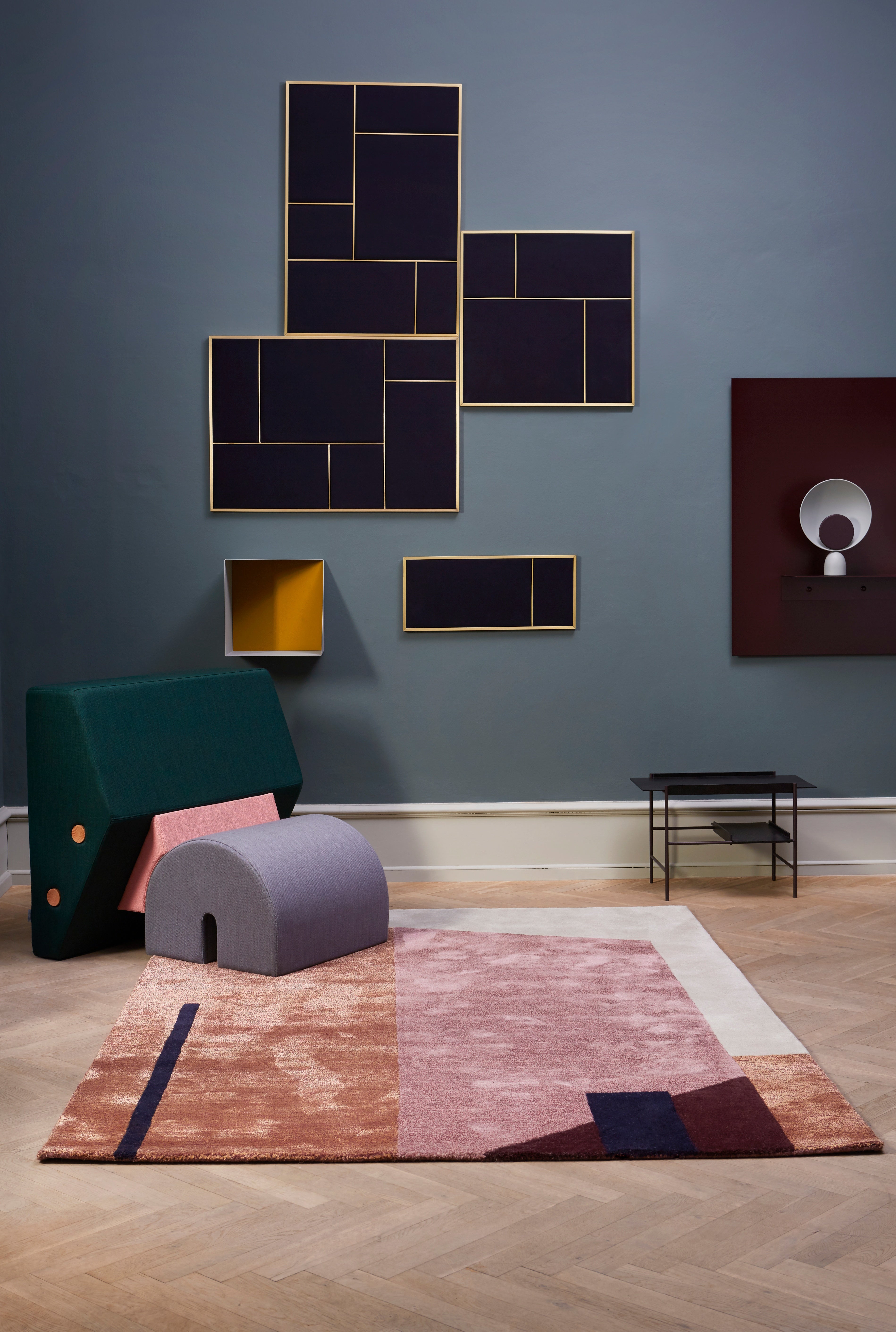 Stolná lampa BLOOPER modrá s fialovou