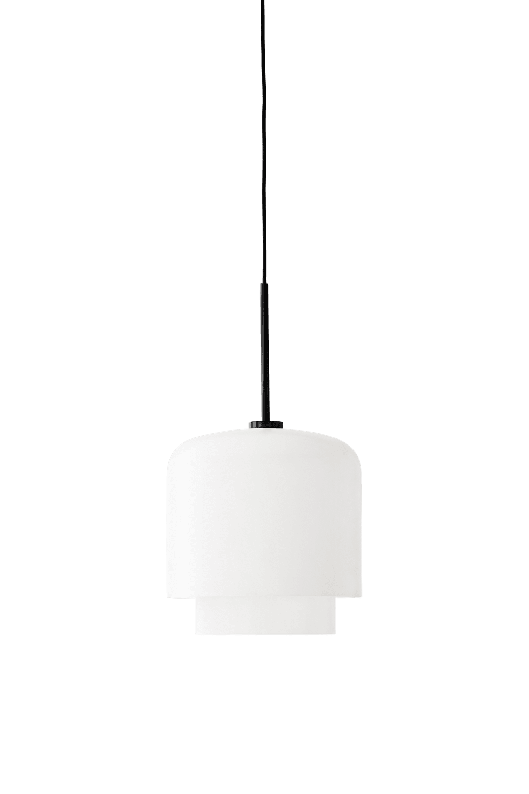 Závesná lampa MEGUMI biela s čiernym povrchom