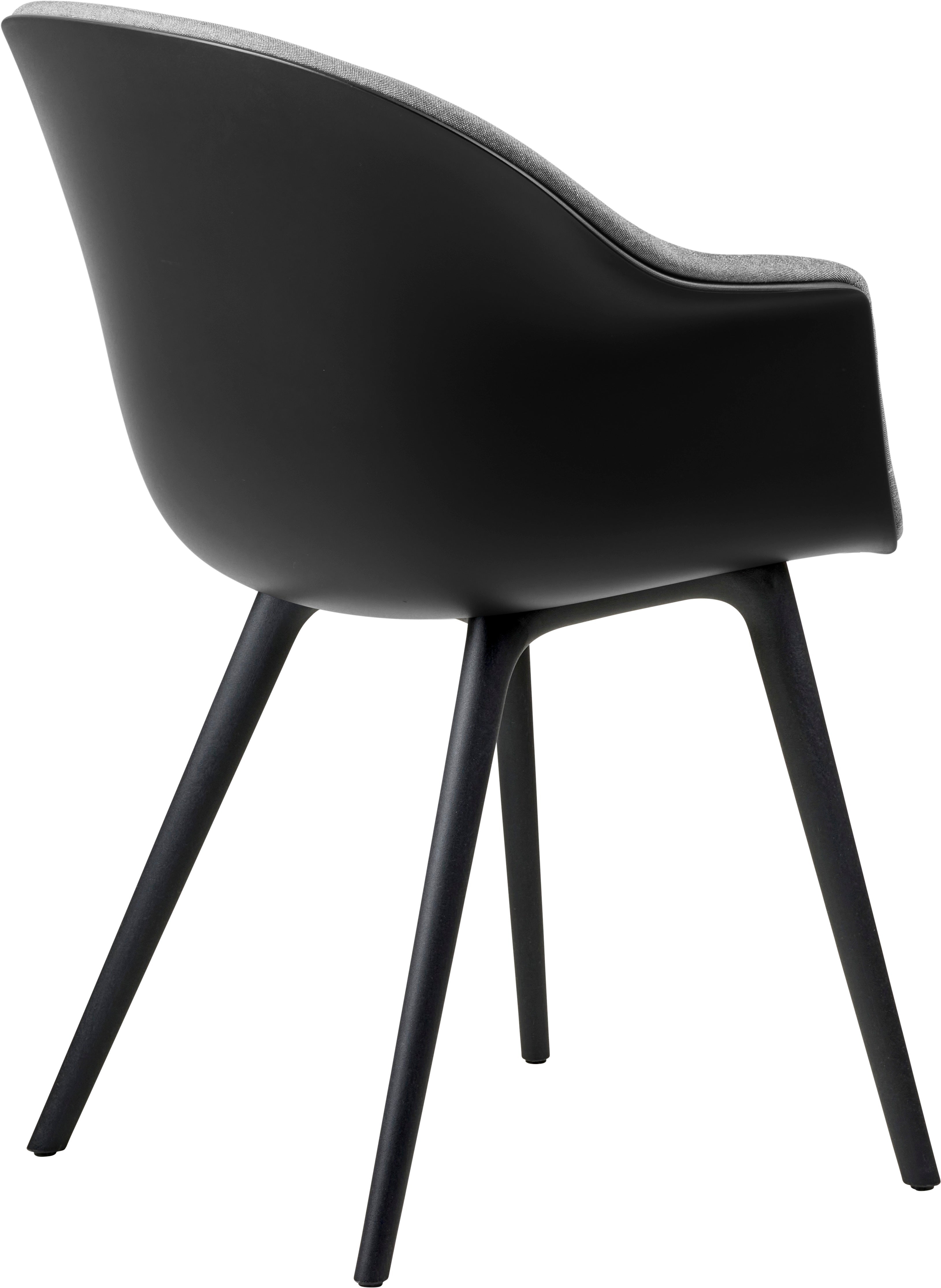 BAT chair in gray with a black base