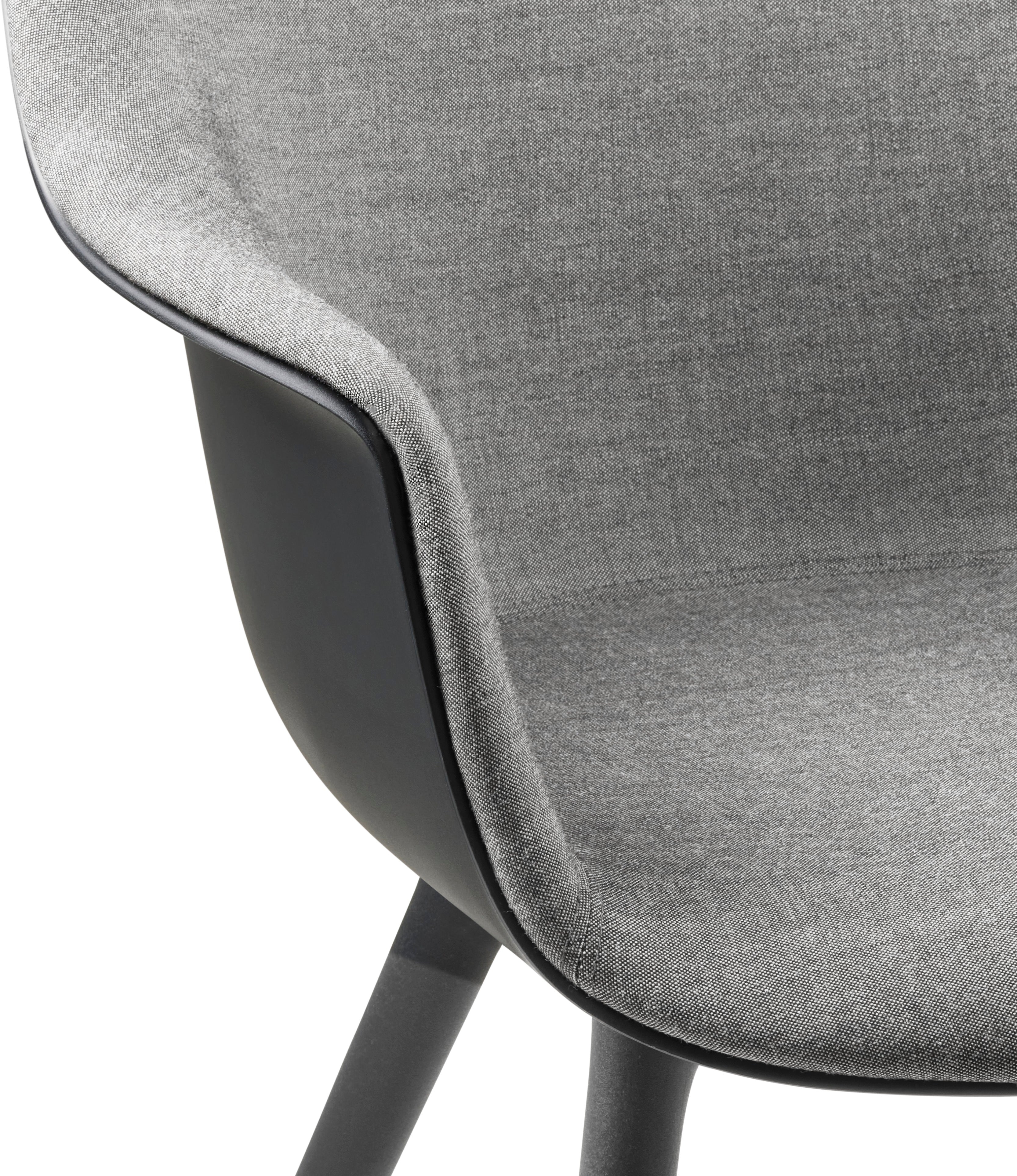 BAT chair in gray with a black base