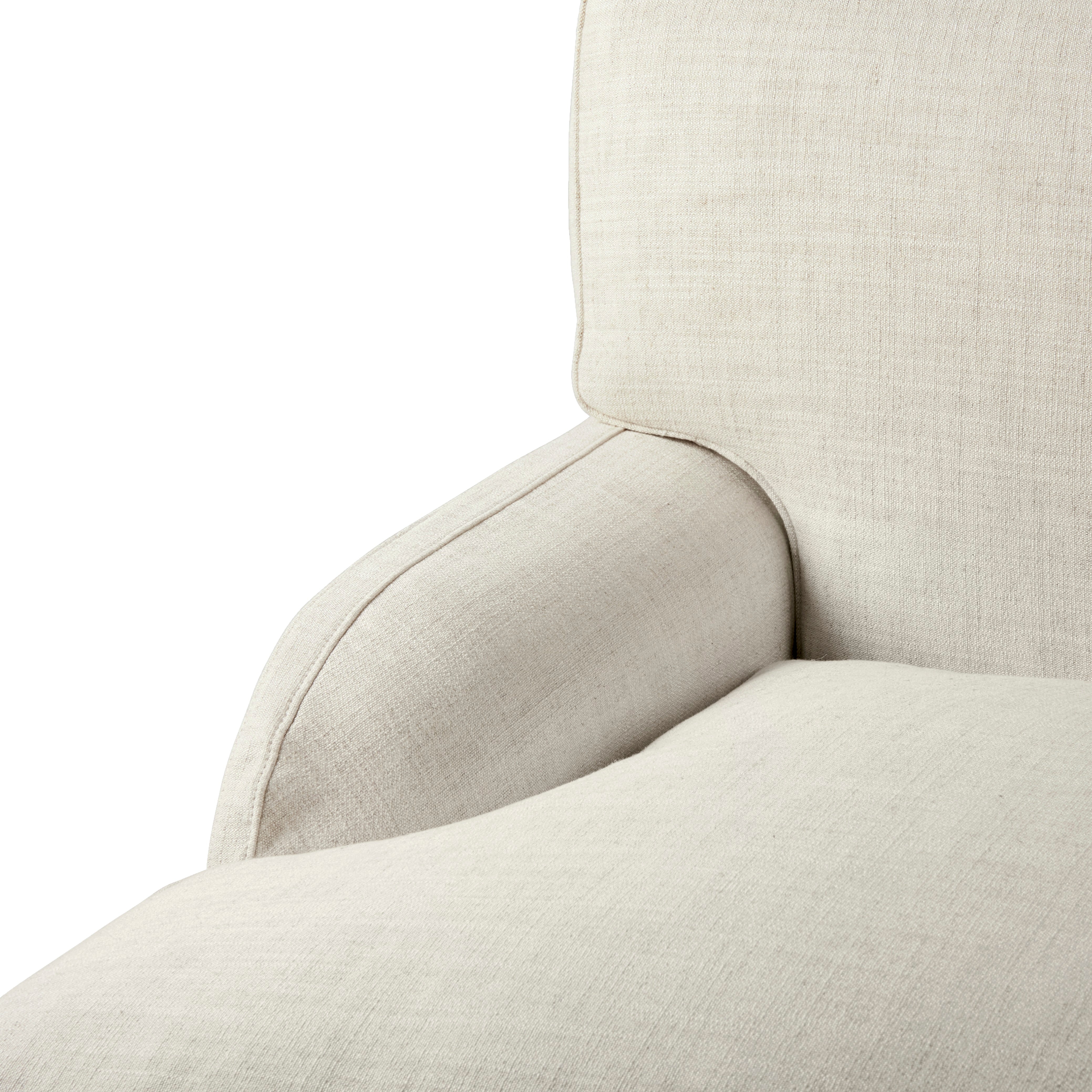 Fotel FLANEUR čalúnený s mosadzným podstavcom