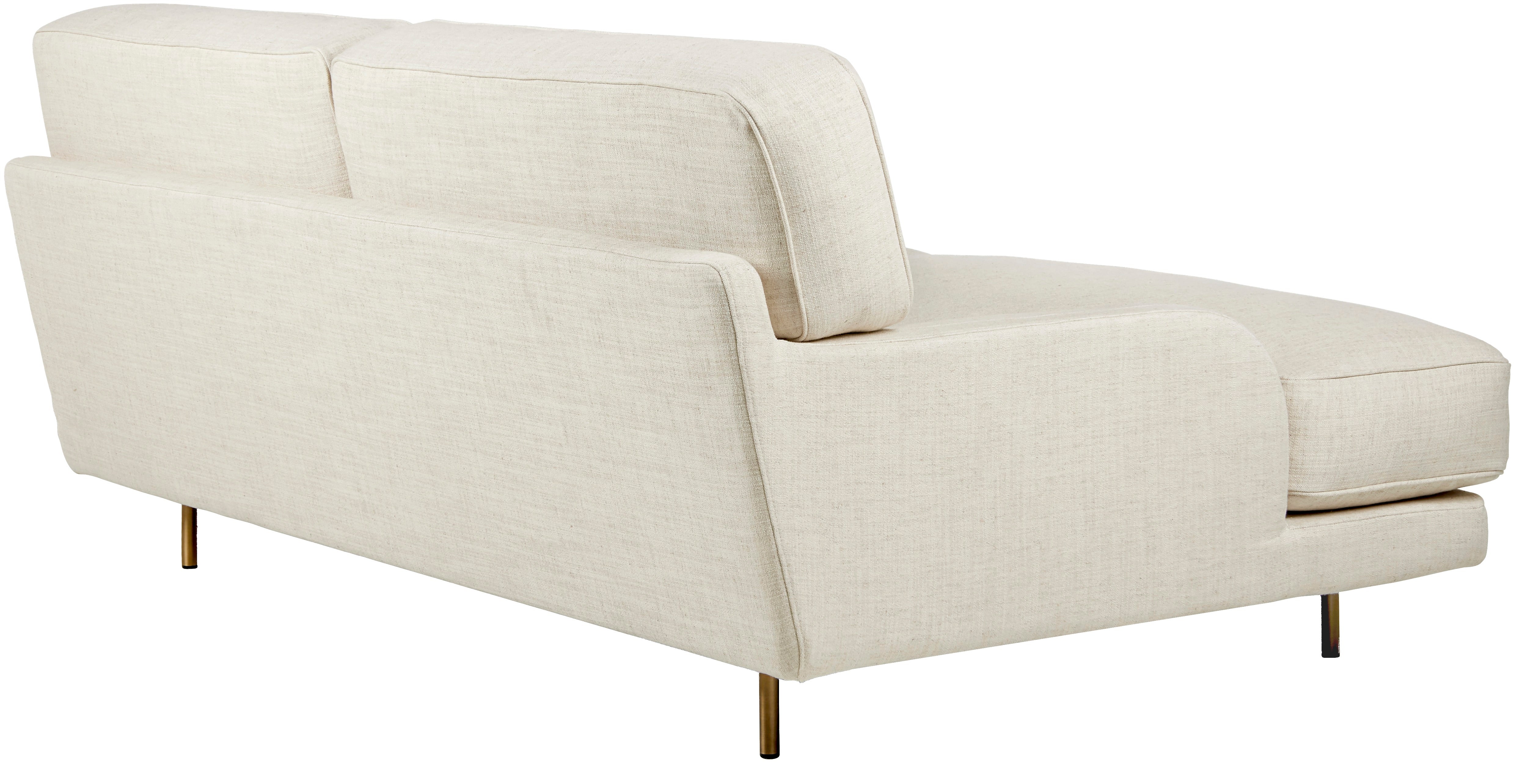 2-seater Sofa FLANEUR upholstered with a brass base