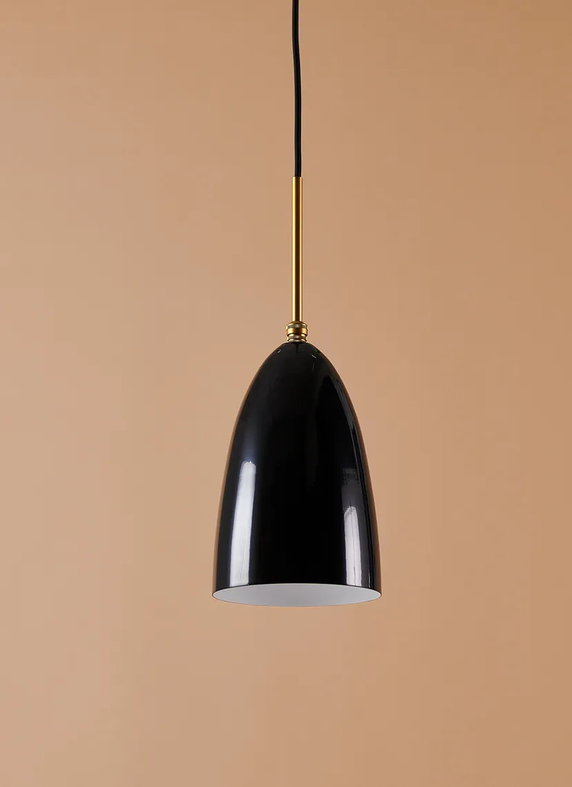 Závesná lampa GRÄSHOPPA čierna lesklá