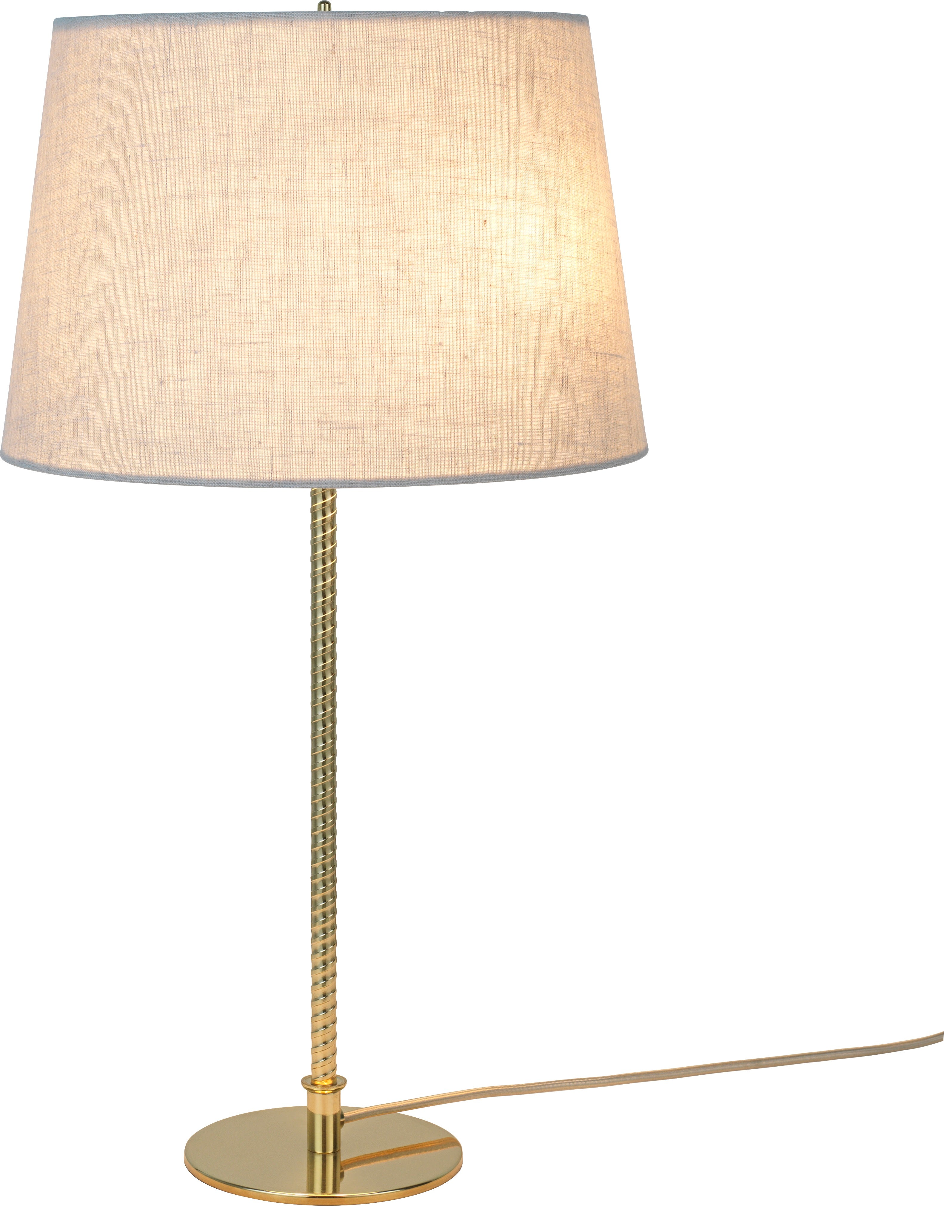 Stolná lampa 9205 béžový tienidlo so zlatou základňou