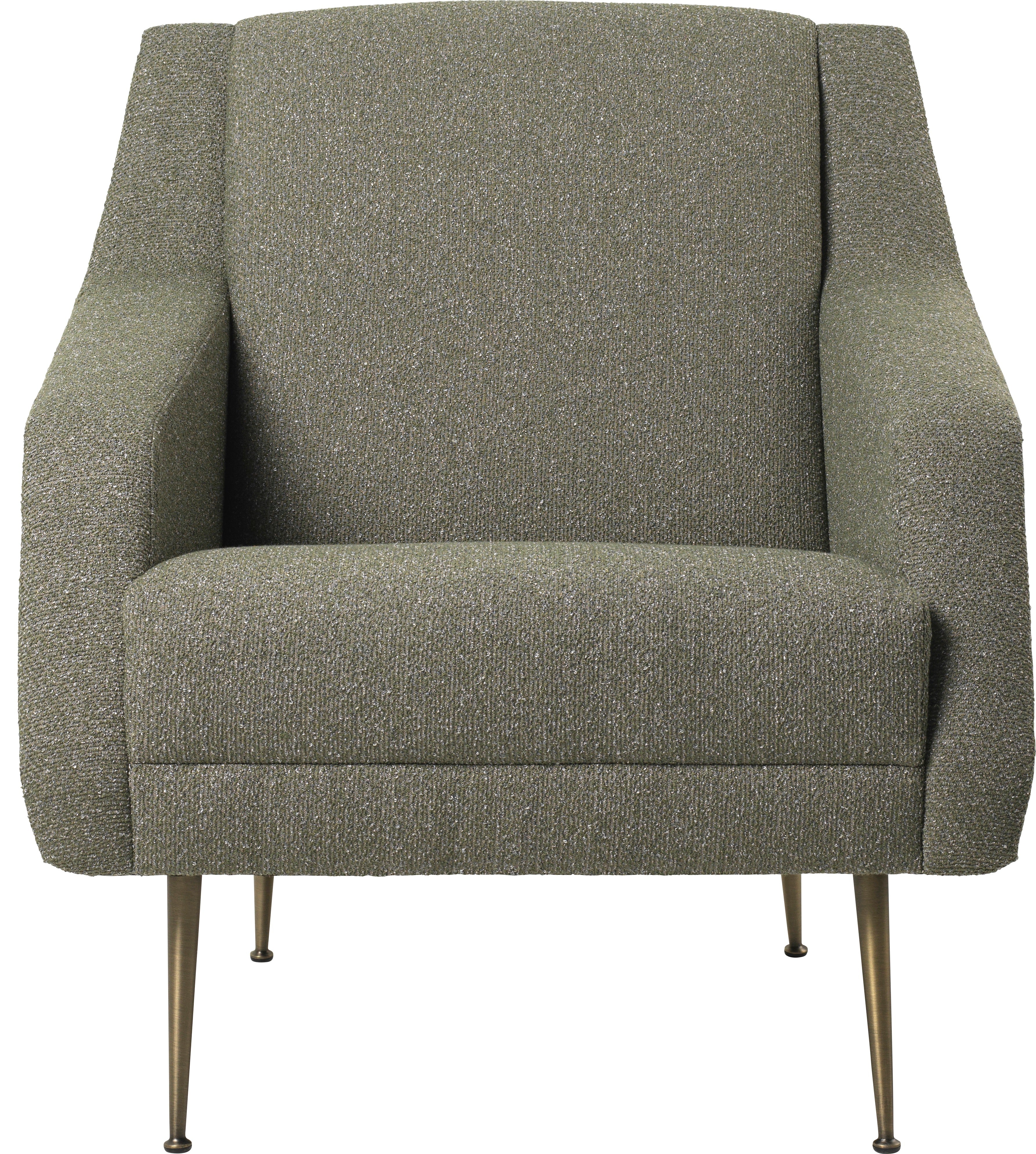 CDC.1 upholstered armchair with a brass base