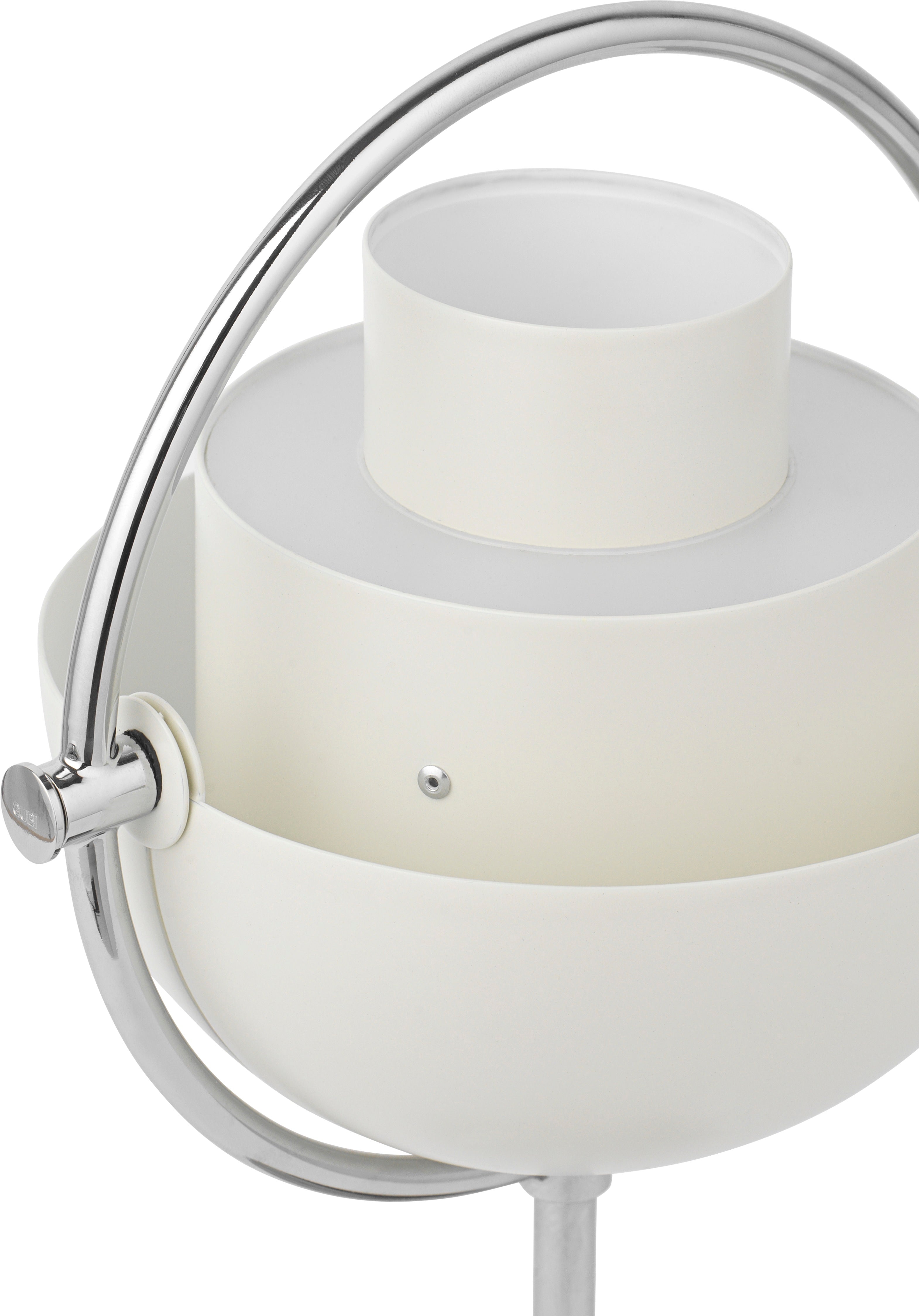 Prenosná lampa MULTI-LITE biela s chrómovým podstavcom