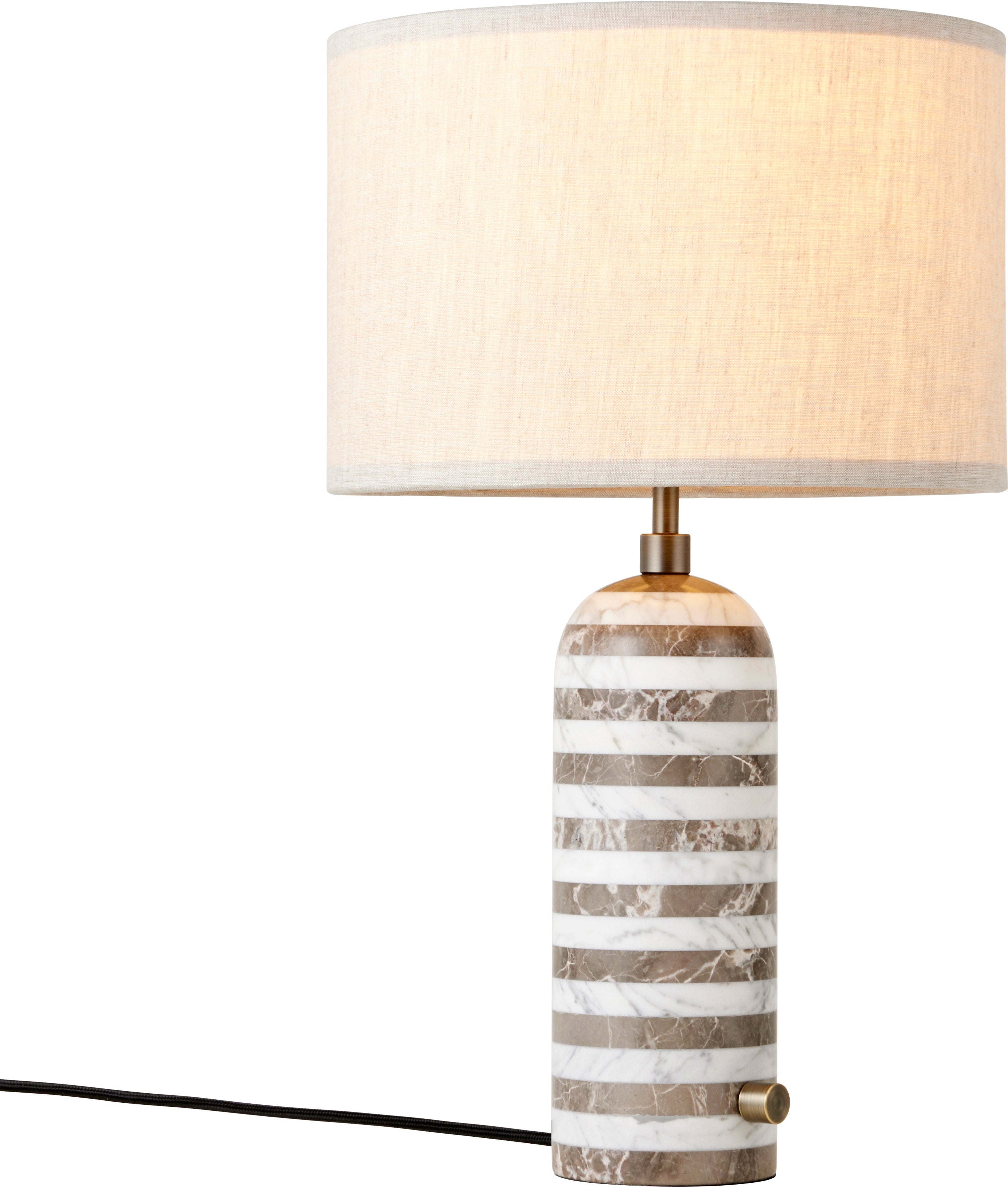 Stolná lampa GRAVITY biela s mramorom