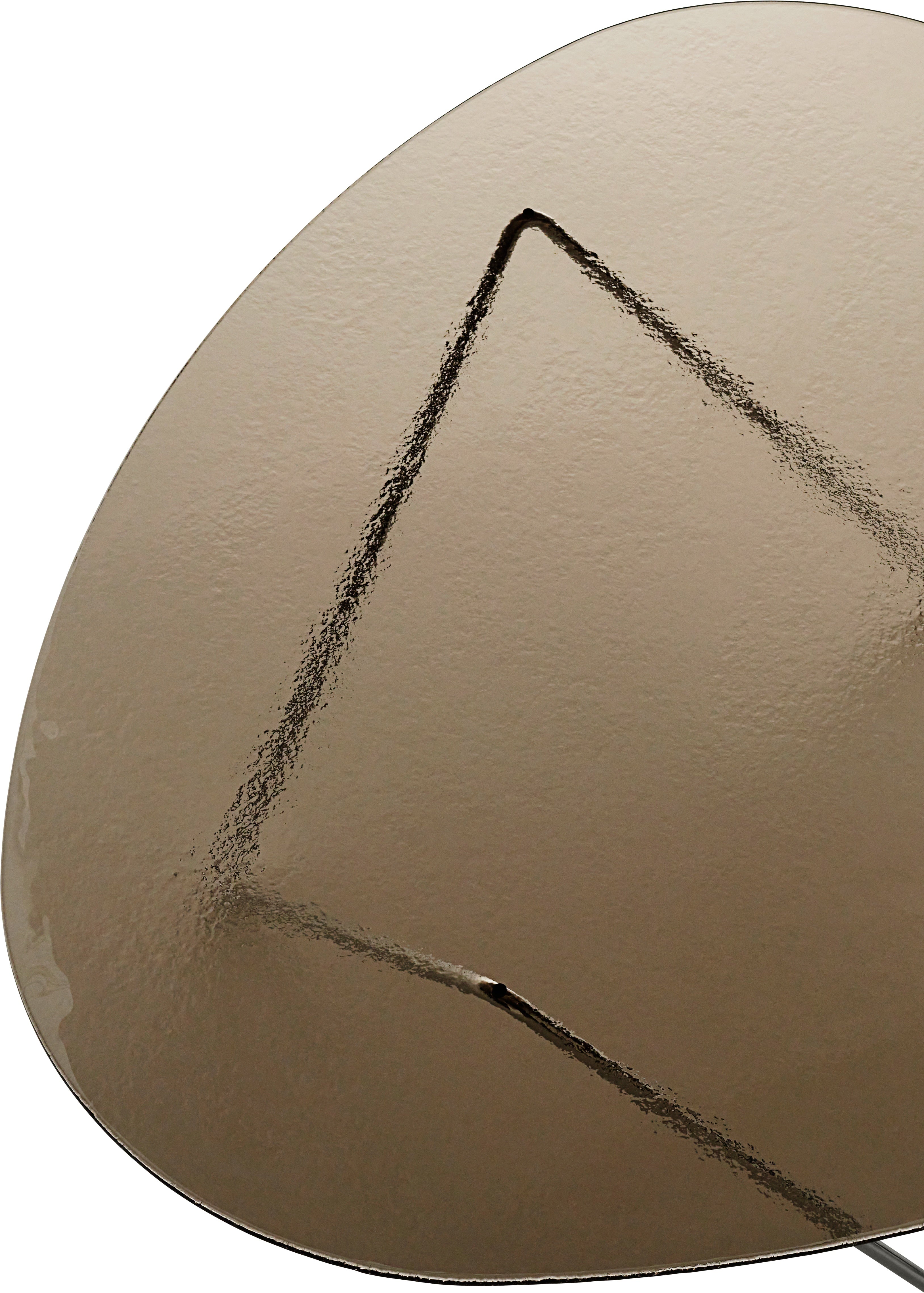 Kávový stolík PEDRERA hnedé sklo s chrómovým podstavcom